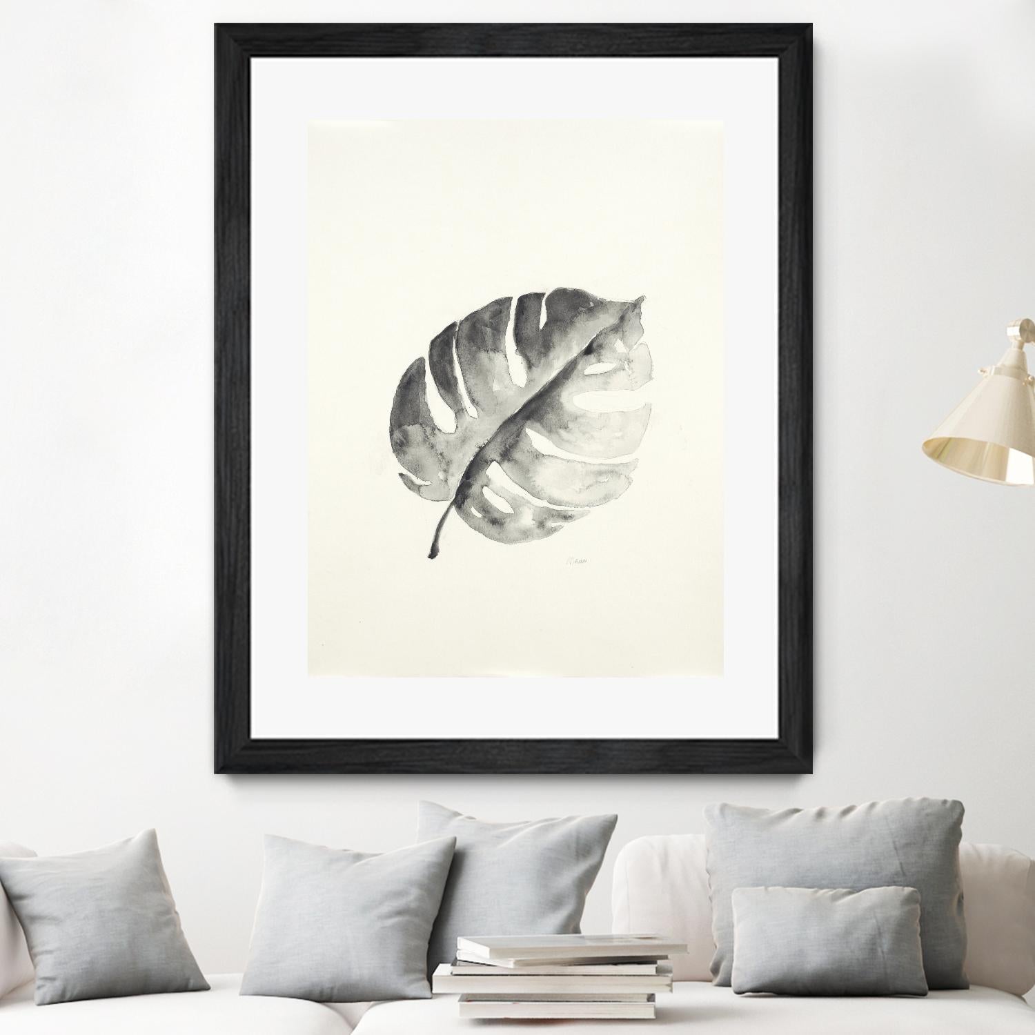 Black & White Palm I by Patti Mann on GIANT ART - grey botany
