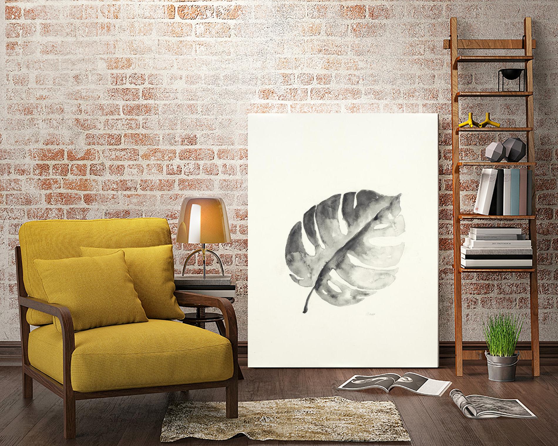 Black & White Palm I by Patti Mann on GIANT ART - grey botany