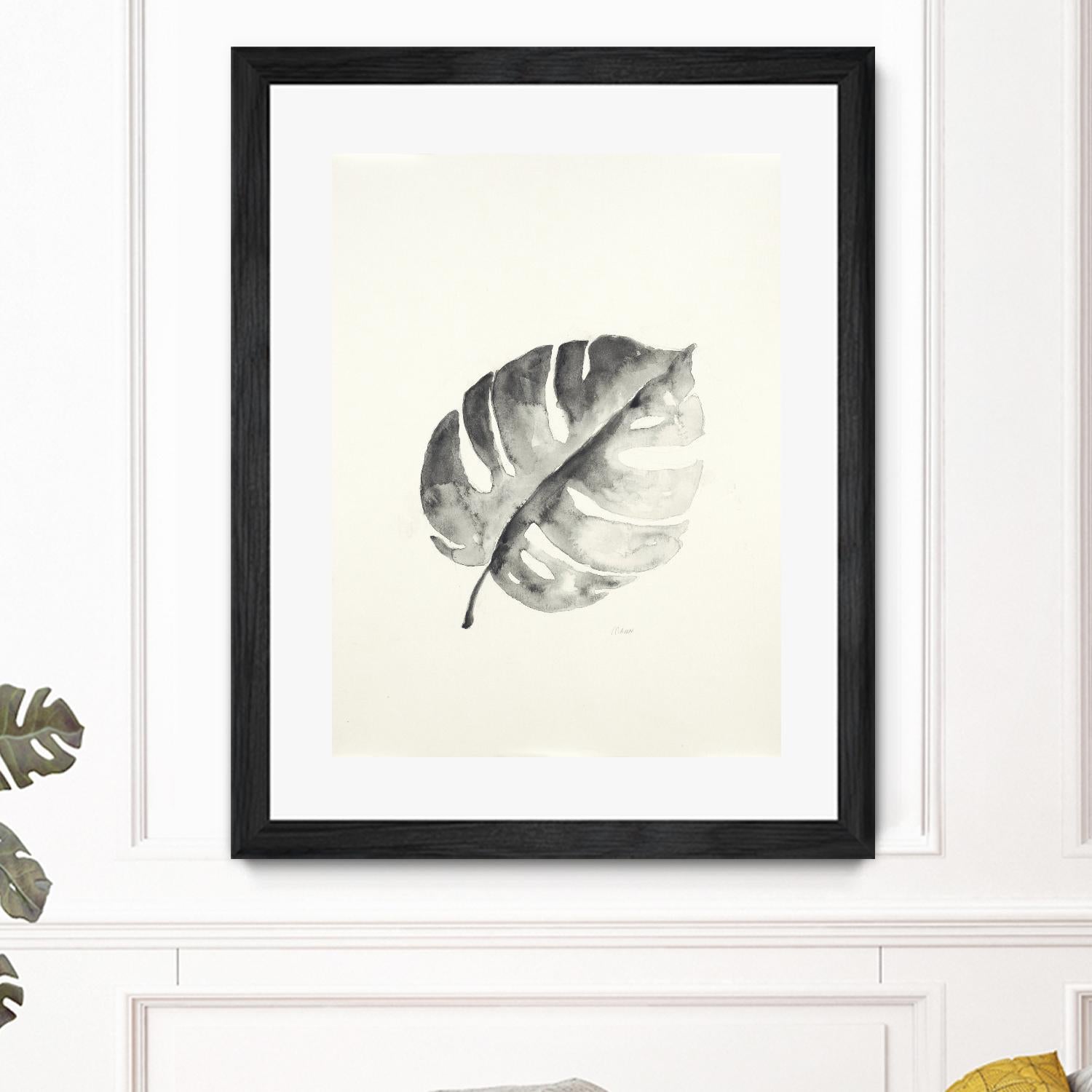 Black & White Palm I by Patti Mann on GIANT ART - grey botany