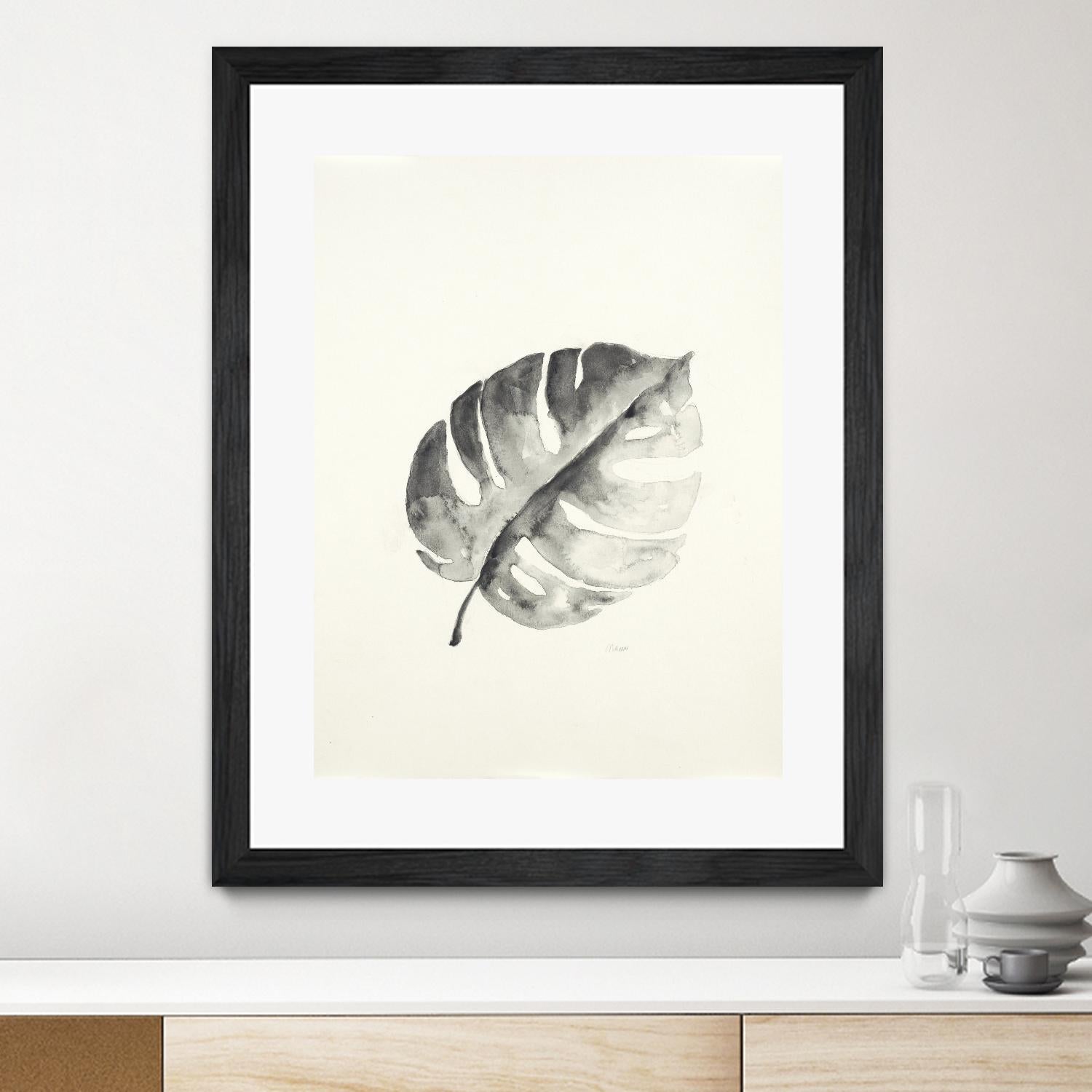 Black & White Palm I by Patti Mann on GIANT ART - grey botany