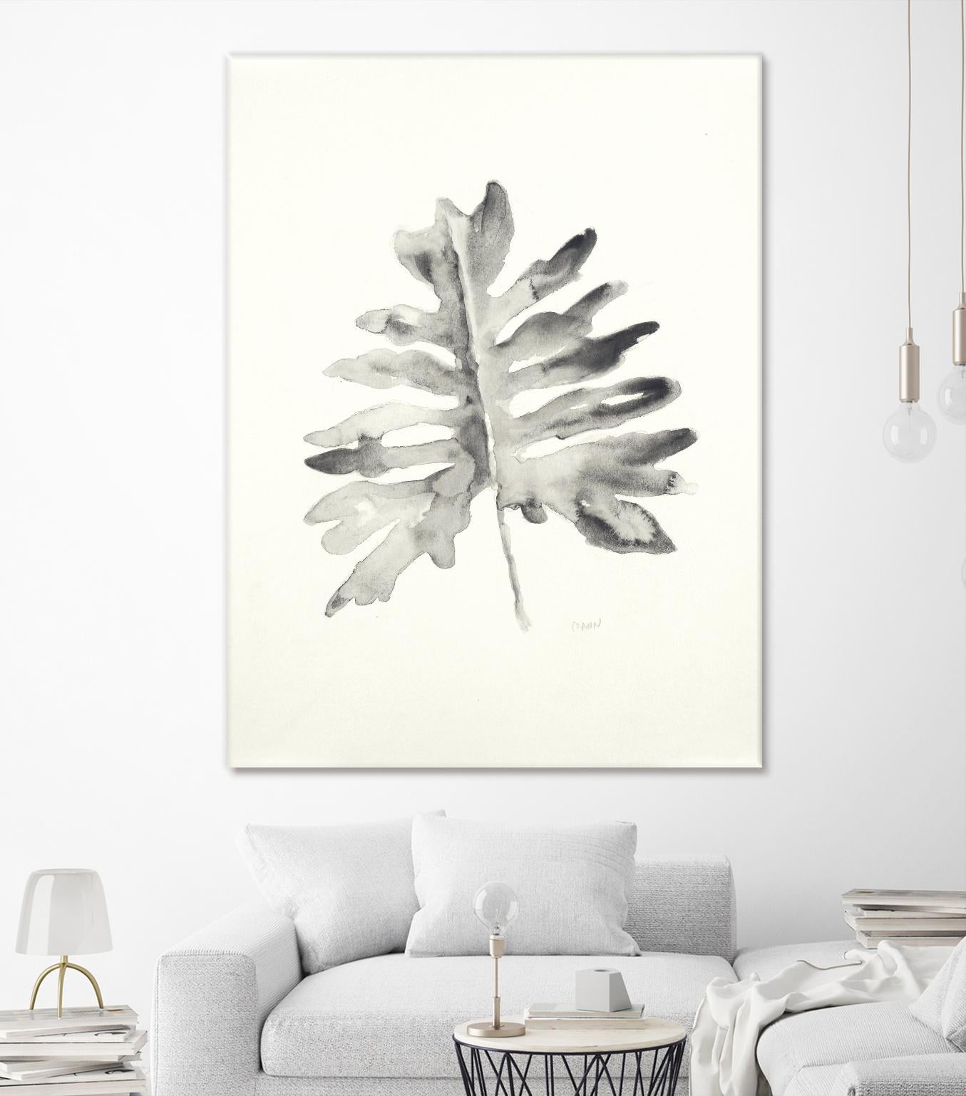 Black & White Palm II by Patti Mann on GIANT ART - grey botany