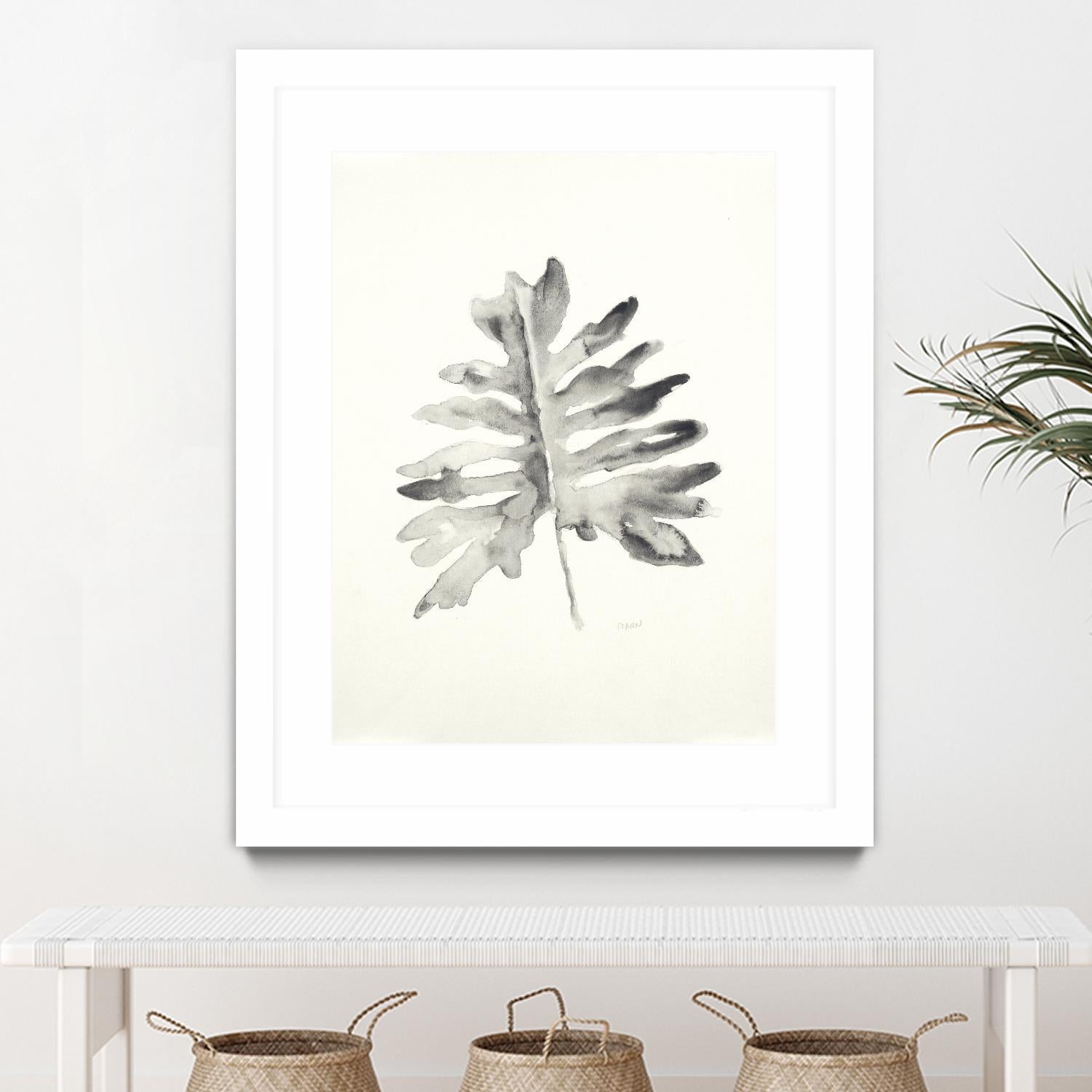 Black & White Palm II by Patti Mann on GIANT ART - grey botany
