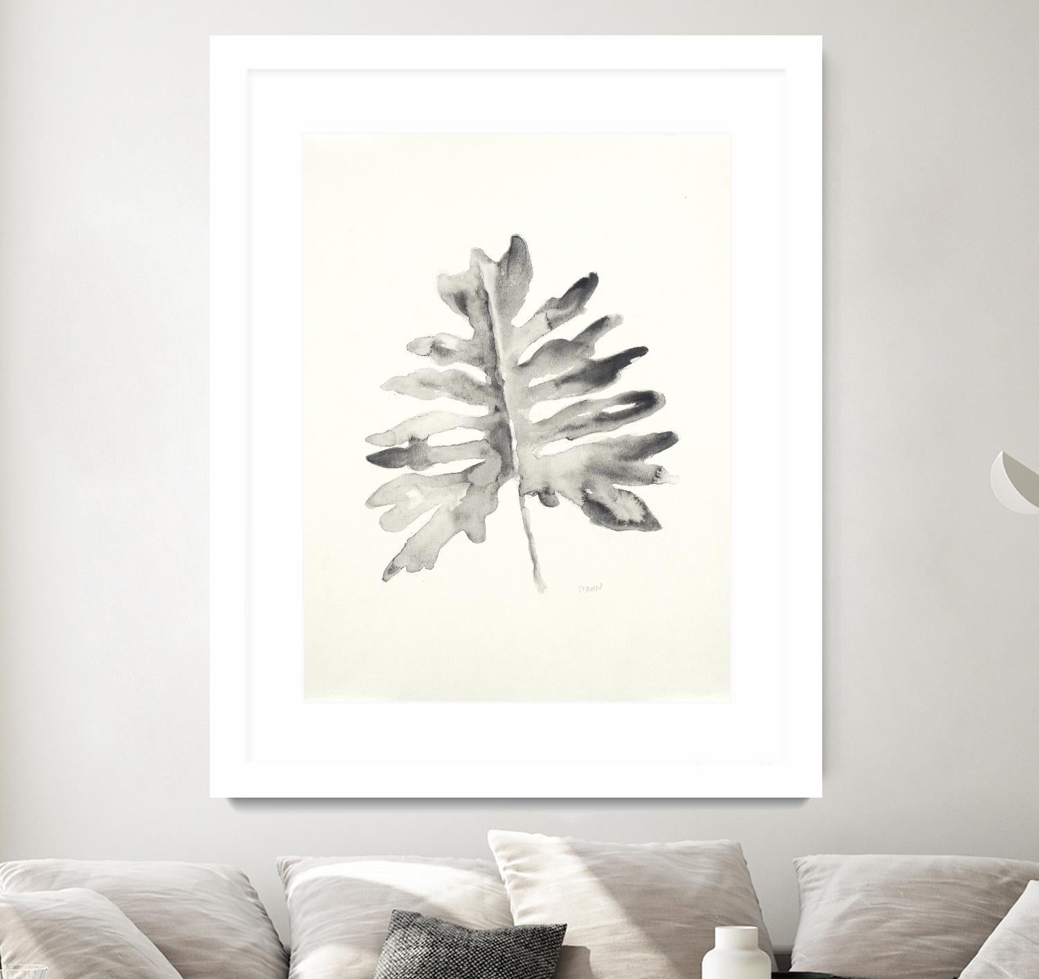 Black & White Palm II by Patti Mann on GIANT ART - grey botany