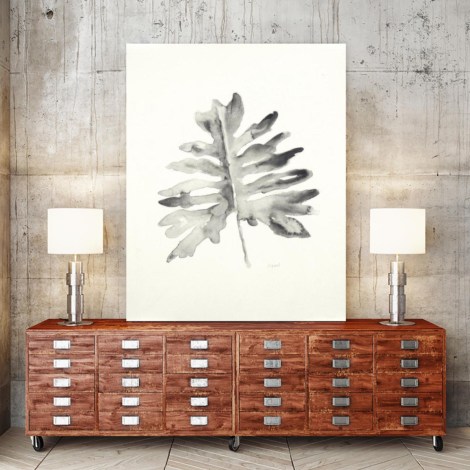 Black & White Palm II by Patti Mann on GIANT ART - grey botany