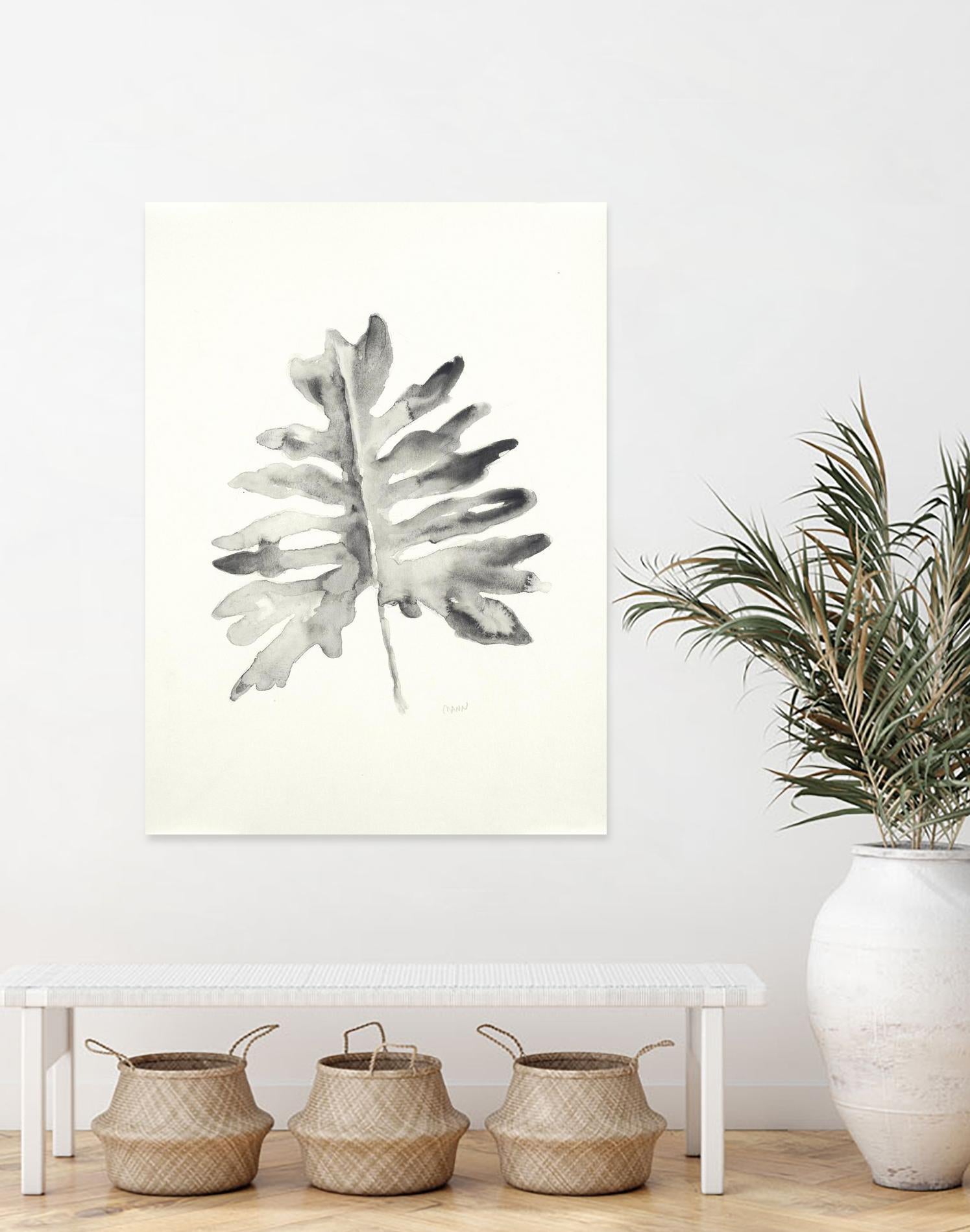 Black & White Palm II by Patti Mann on GIANT ART - grey botany
