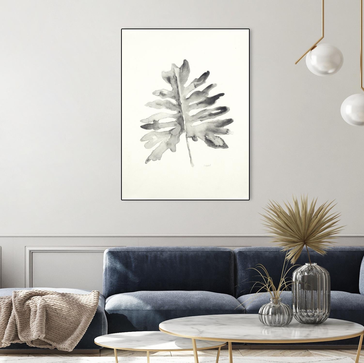 Black & White Palm II by Patti Mann on GIANT ART - grey botany