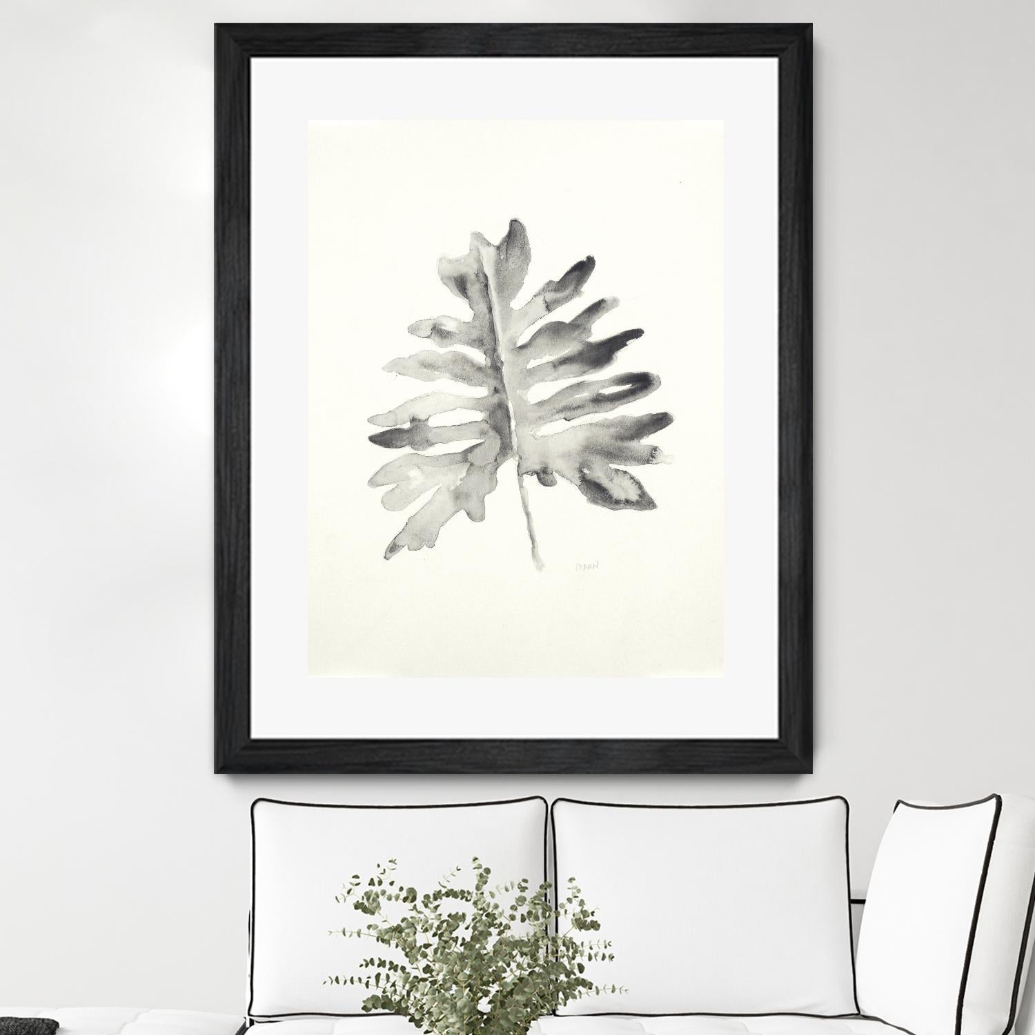 Black & White Palm II by Patti Mann on GIANT ART - grey botany