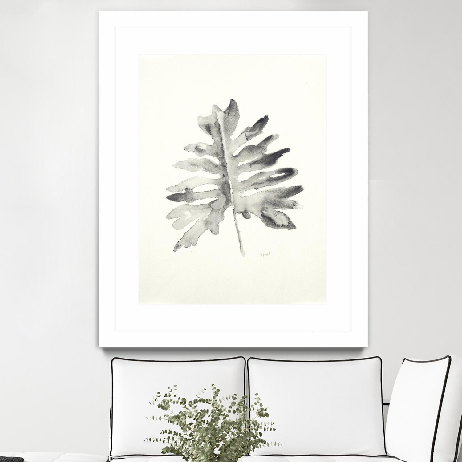 Black & White Palm II by Patti Mann on GIANT ART - grey botany