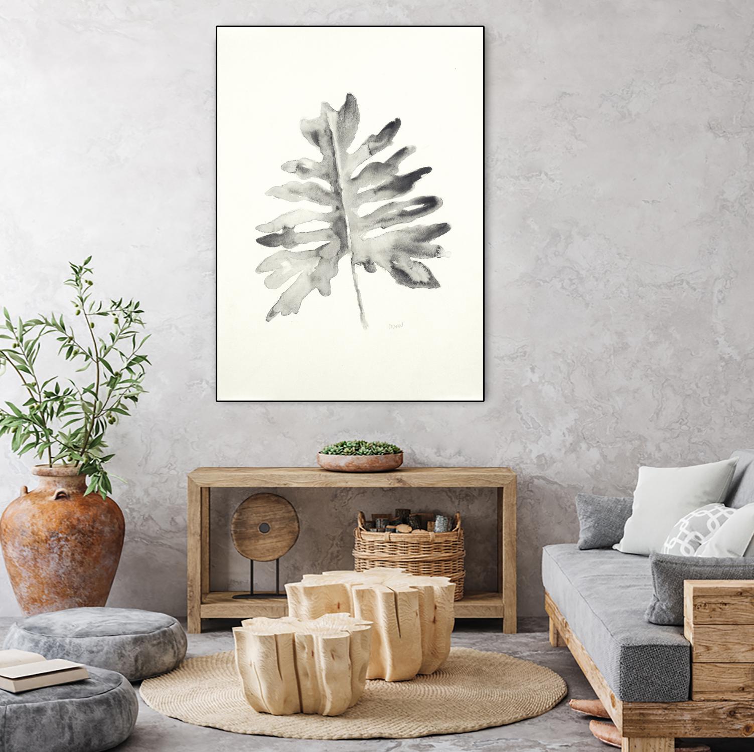 Black & White Palm II by Patti Mann on GIANT ART - grey botany