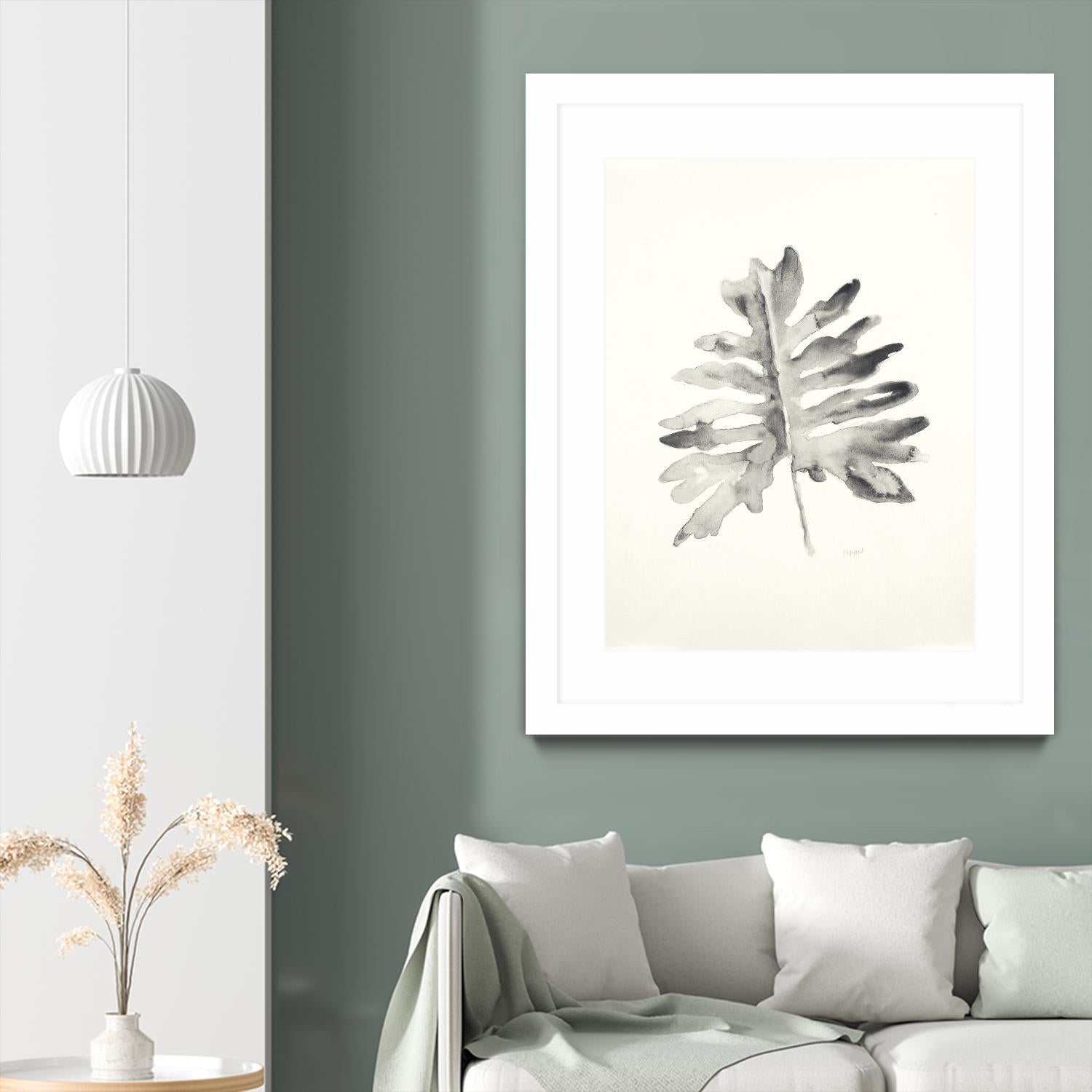Black & White Palm II by Patti Mann on GIANT ART - grey botany