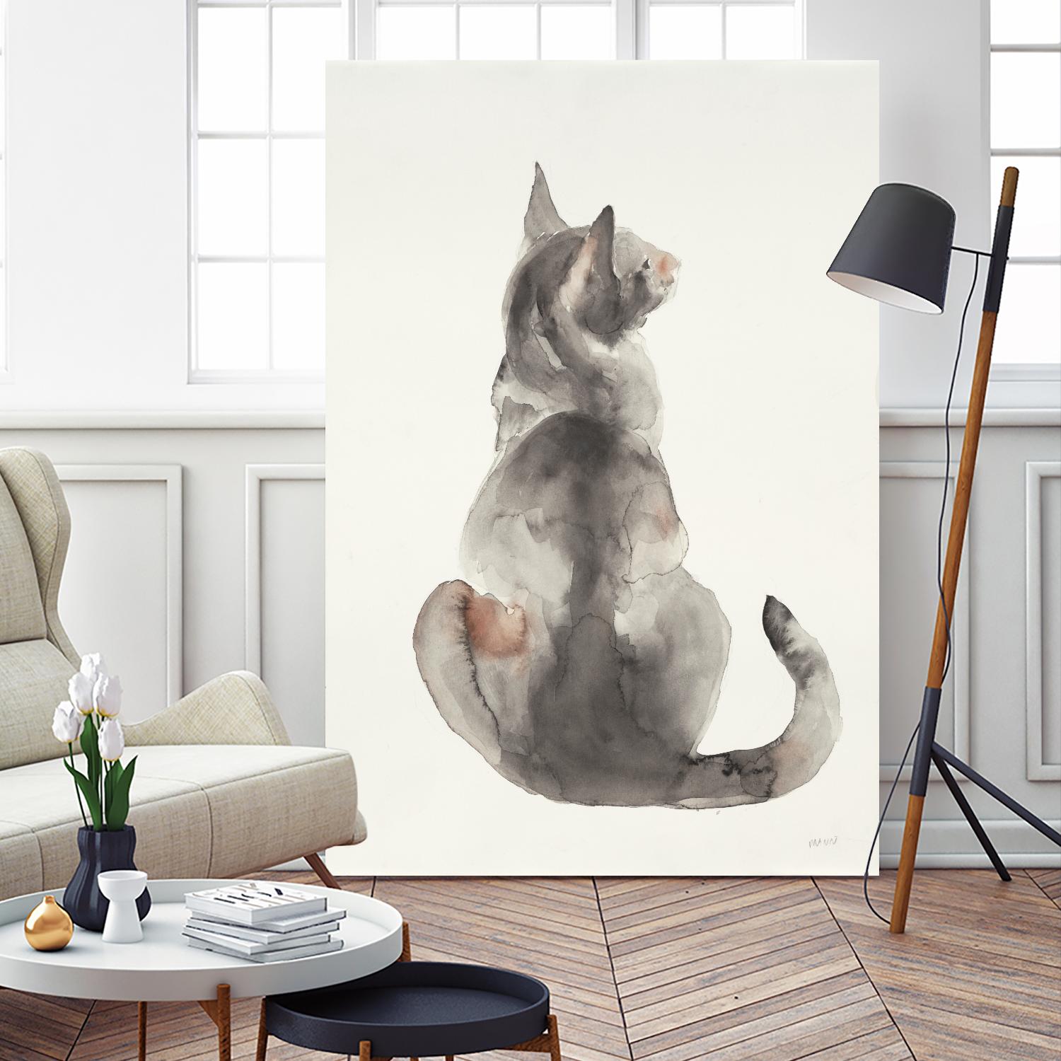 Poise I by Patti Mann on GIANT ART - grays cats