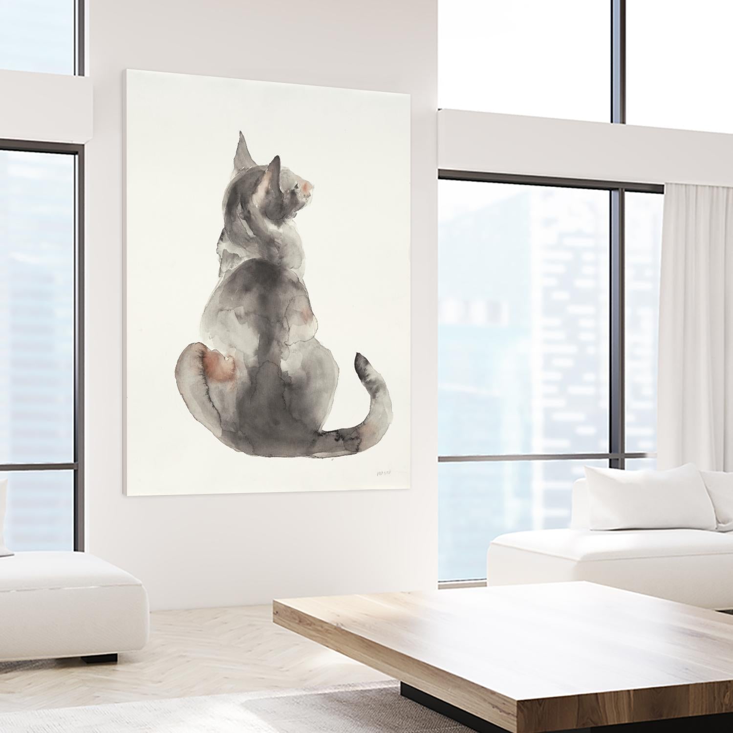 Poise I by Patti Mann on GIANT ART - grays cats