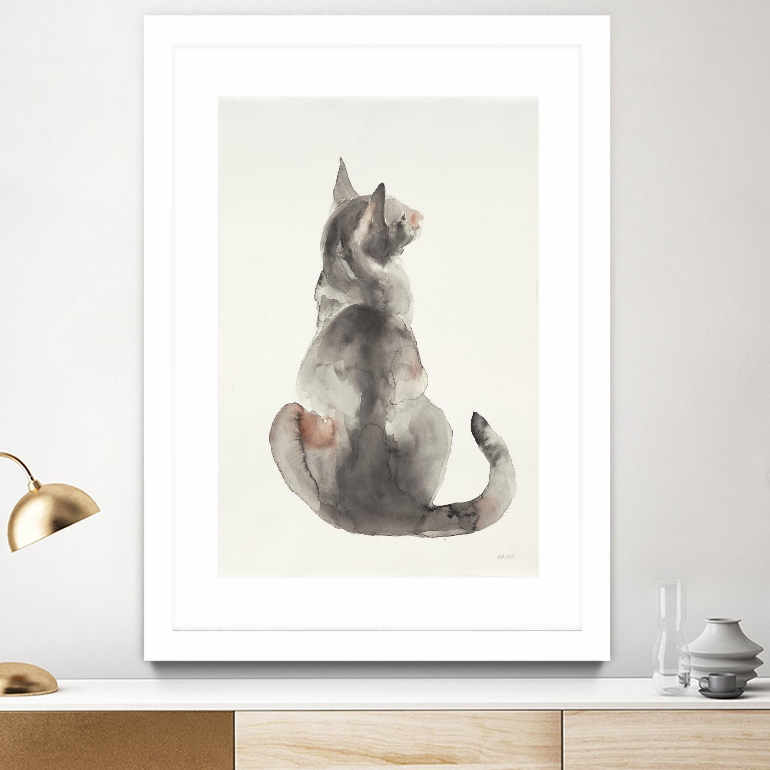 Poise I by Patti Mann on GIANT ART - grays cats