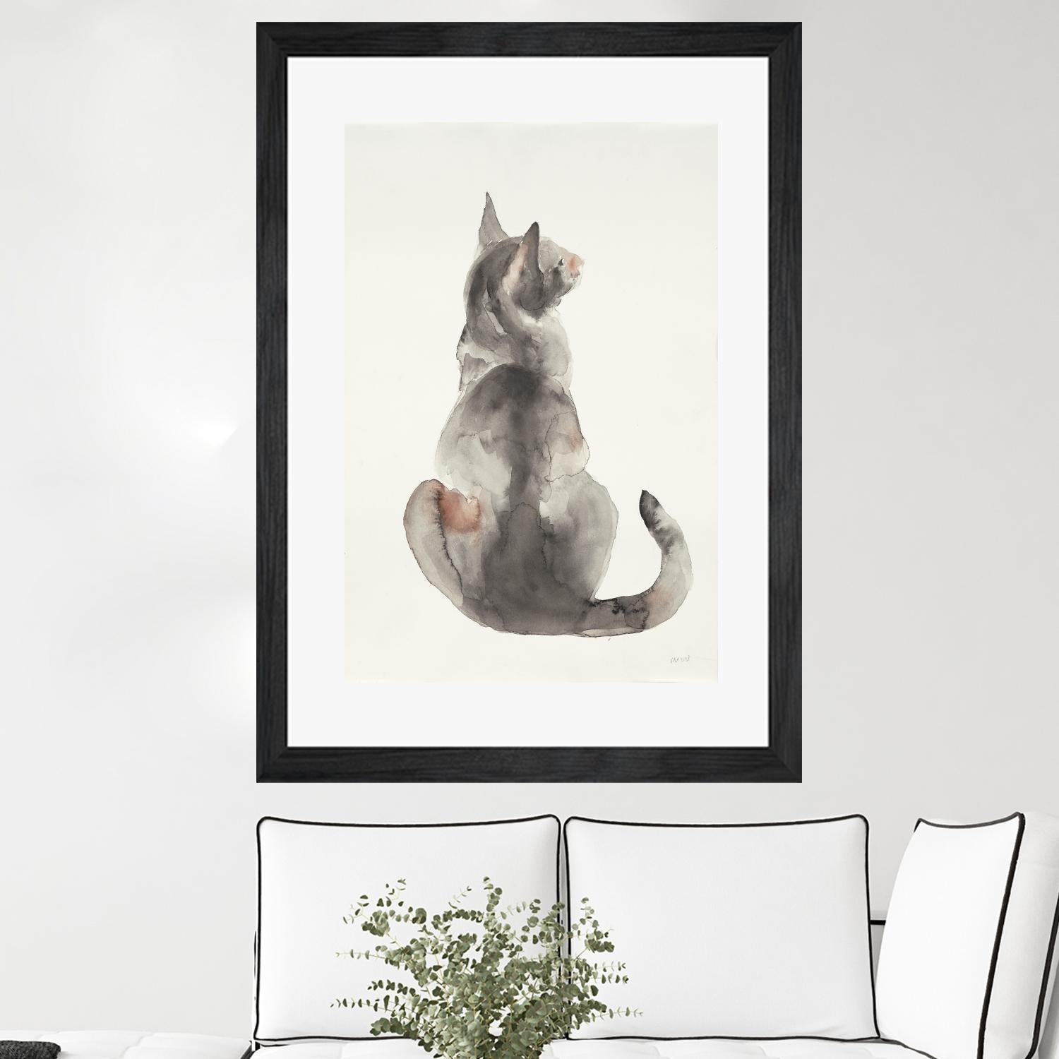 Poise I by Patti Mann on GIANT ART - grays cats