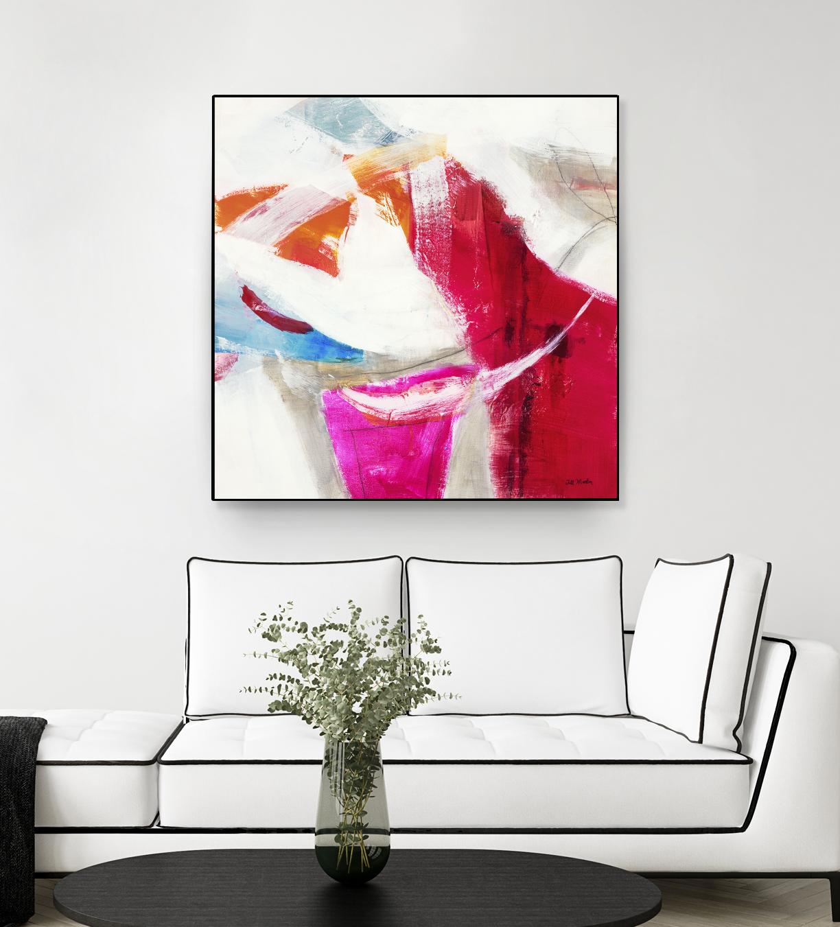 Slow Red Drift V3 by Jill Martin on GIANT ART - pinks abstract