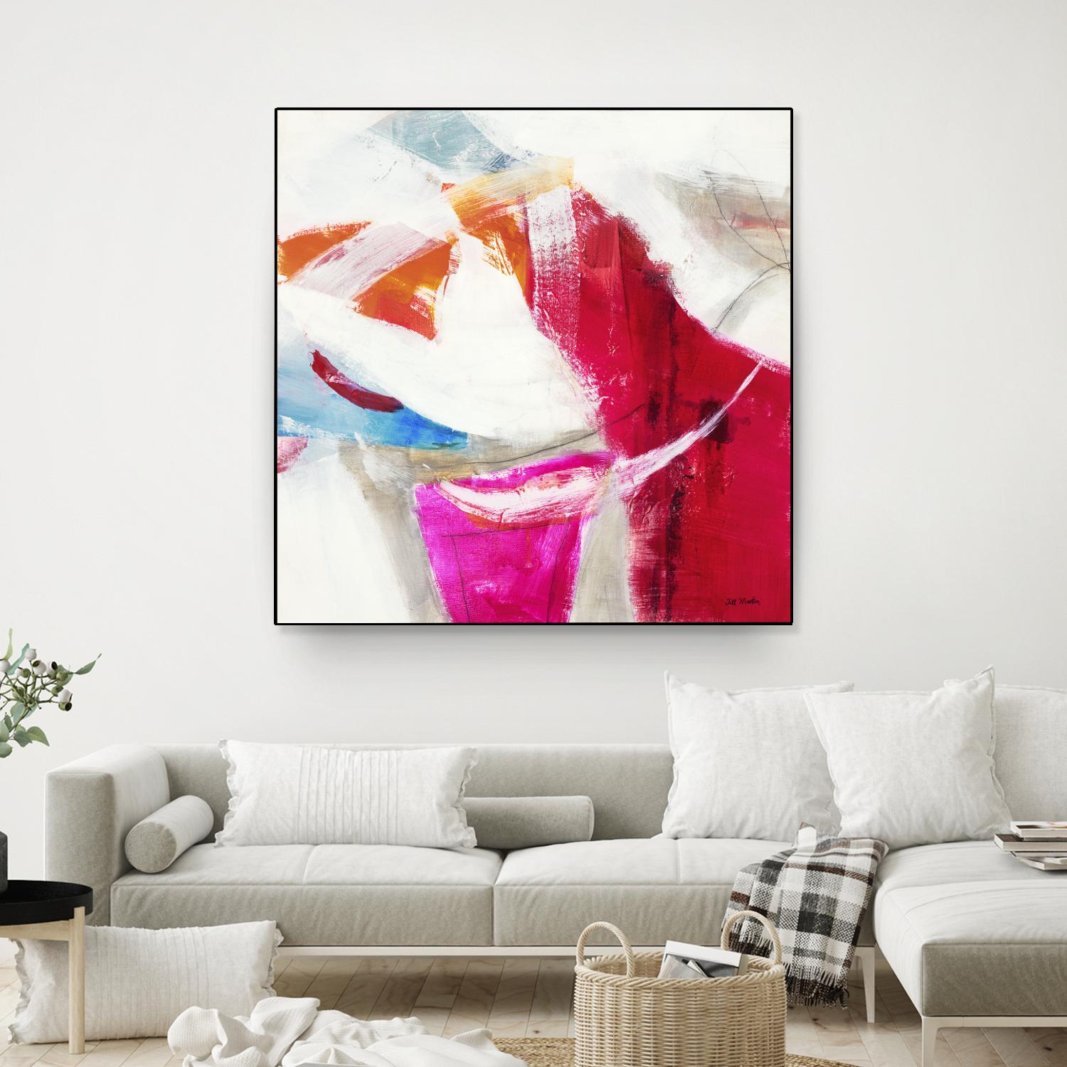 Slow Red Drift V3 by Jill Martin on GIANT ART - pinks abstract
