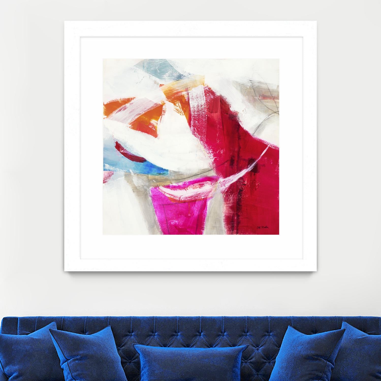 Slow Red Drift V3 by Jill Martin on GIANT ART - pinks abstract