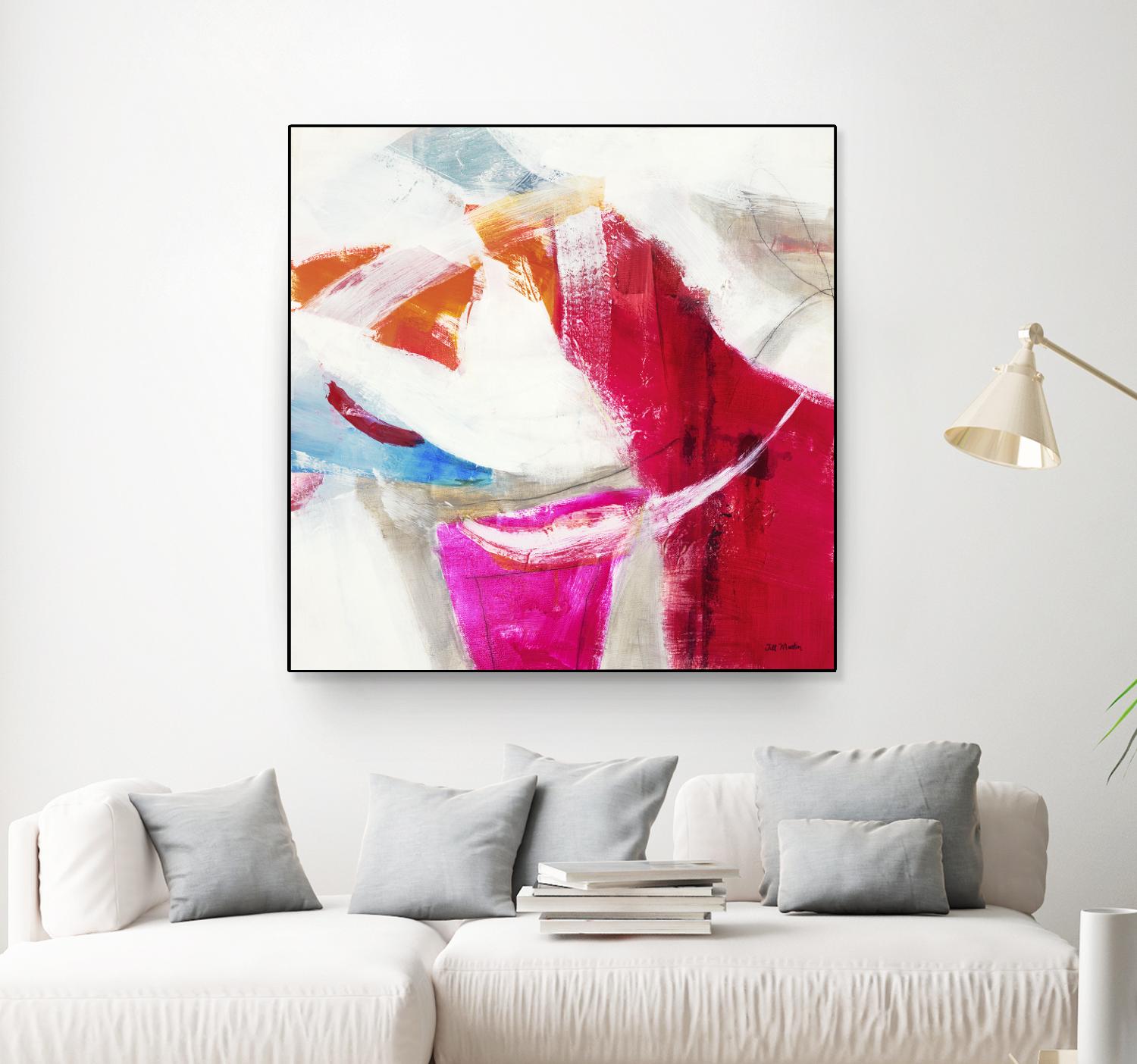 Slow Red Drift V3 by Jill Martin on GIANT ART - pinks abstract
