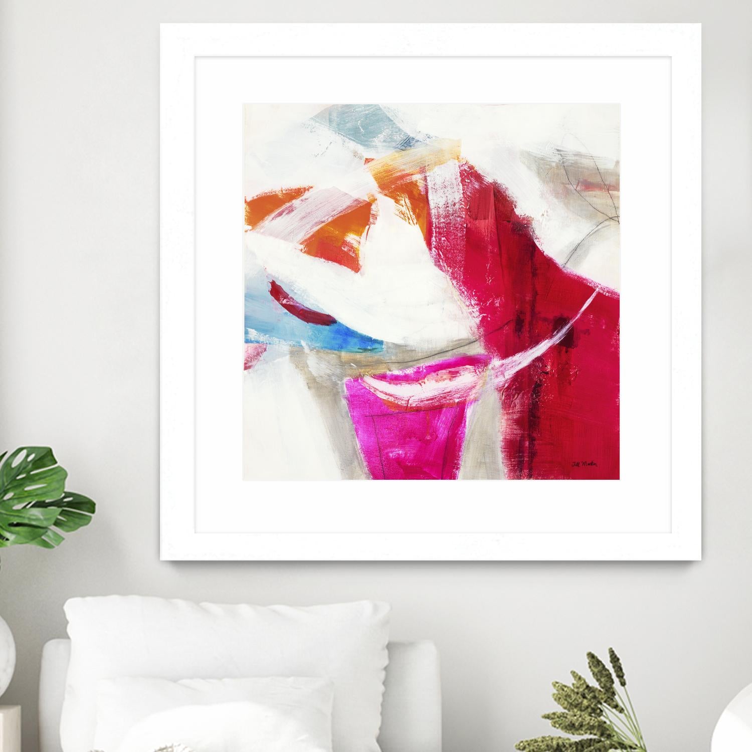 Slow Red Drift V3 by Jill Martin on GIANT ART - pinks abstract