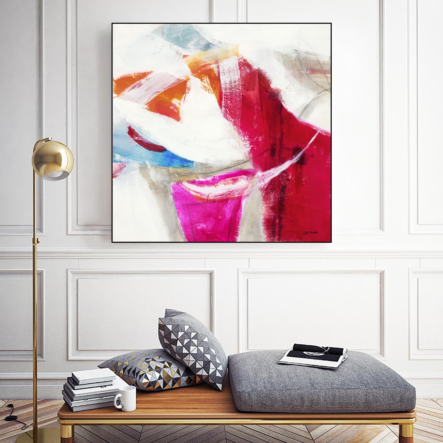 Slow Red Drift V3 by Jill Martin on GIANT ART - pinks abstract