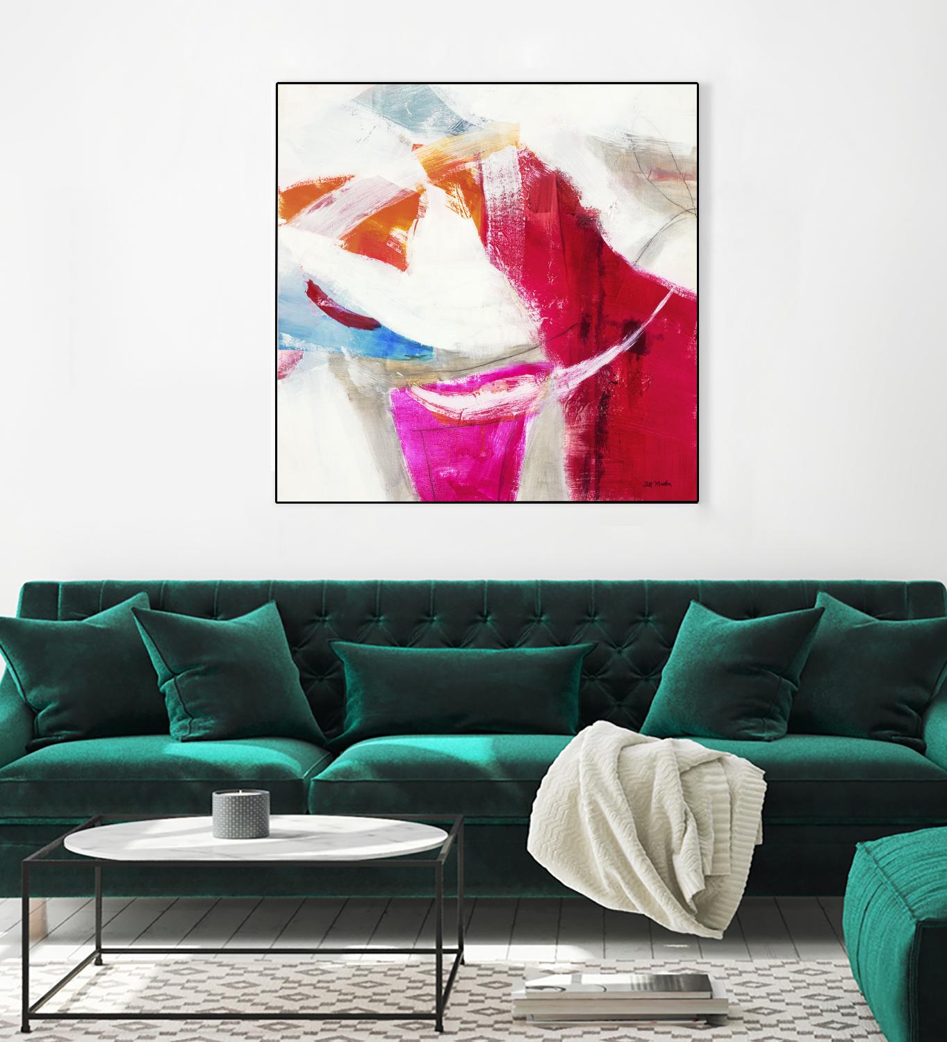 Slow Red Drift V3 by Jill Martin on GIANT ART - pinks abstract
