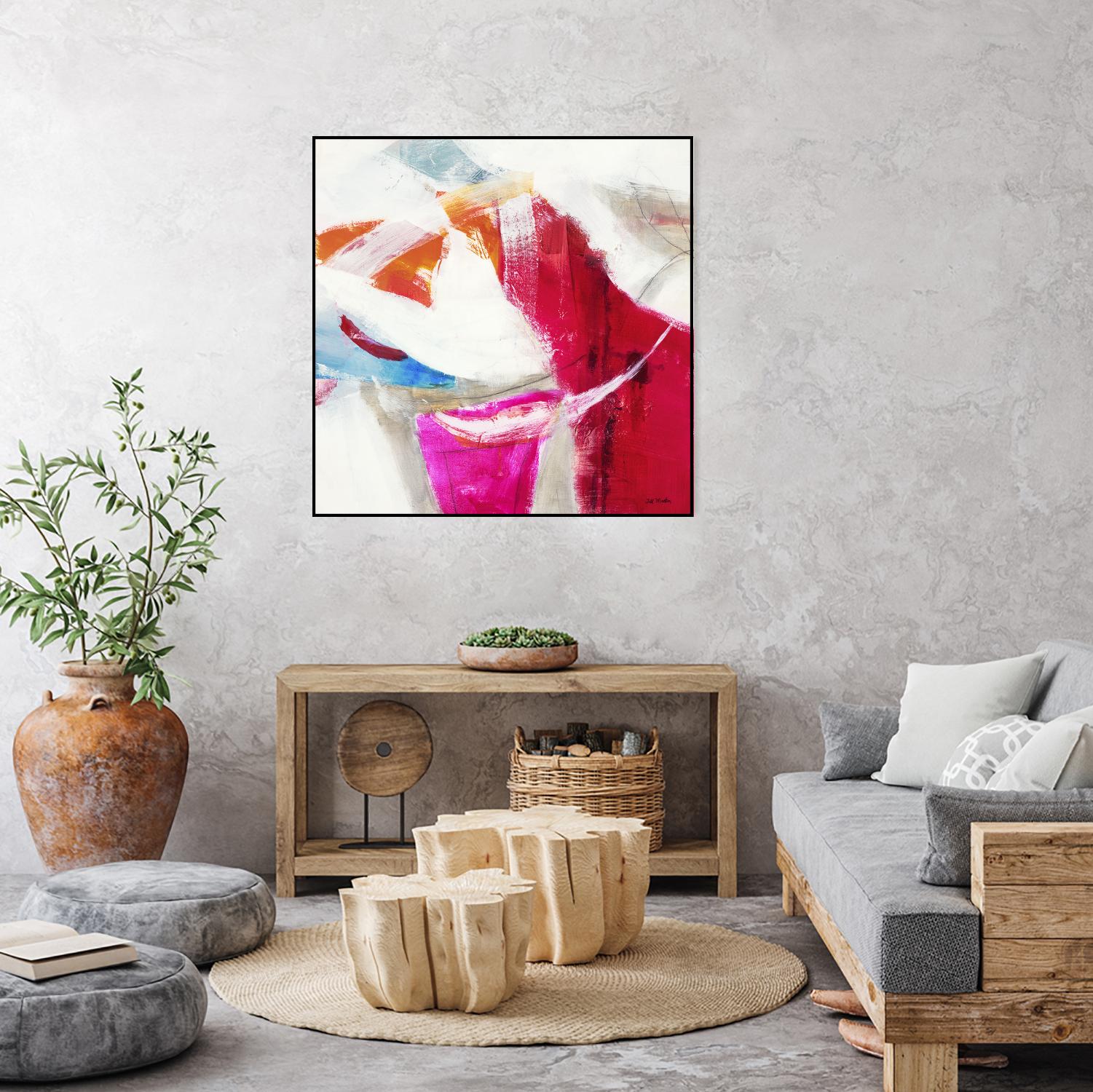 Slow Red Drift V3 by Jill Martin on GIANT ART - pinks abstract
