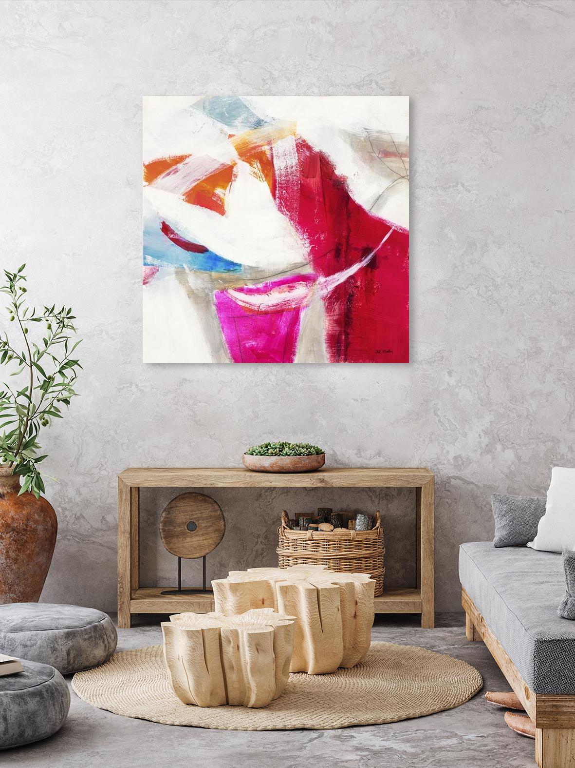 Slow Red Drift V3 by Jill Martin on GIANT ART - pinks abstract