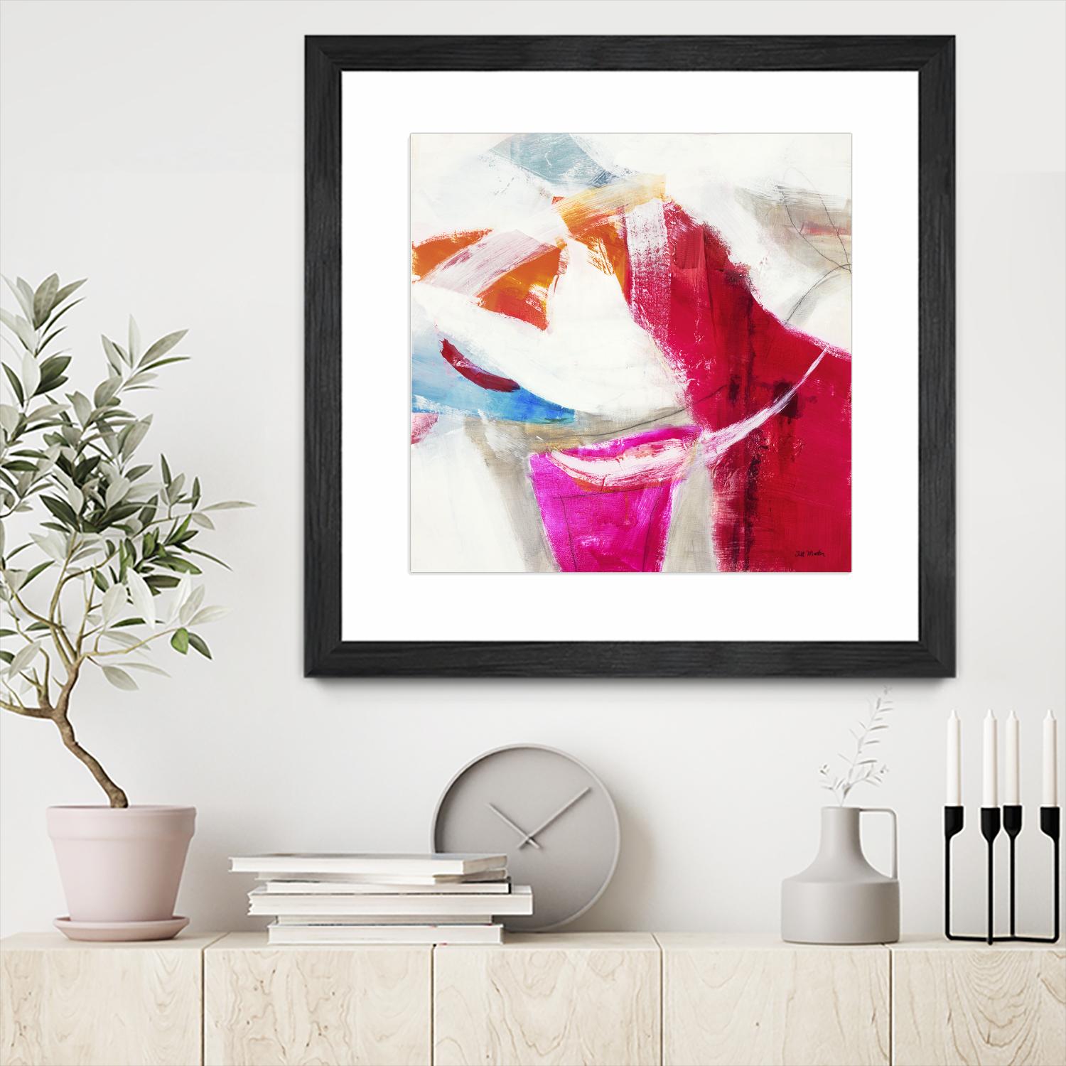 Slow Red Drift V3 by Jill Martin on GIANT ART - pinks abstract