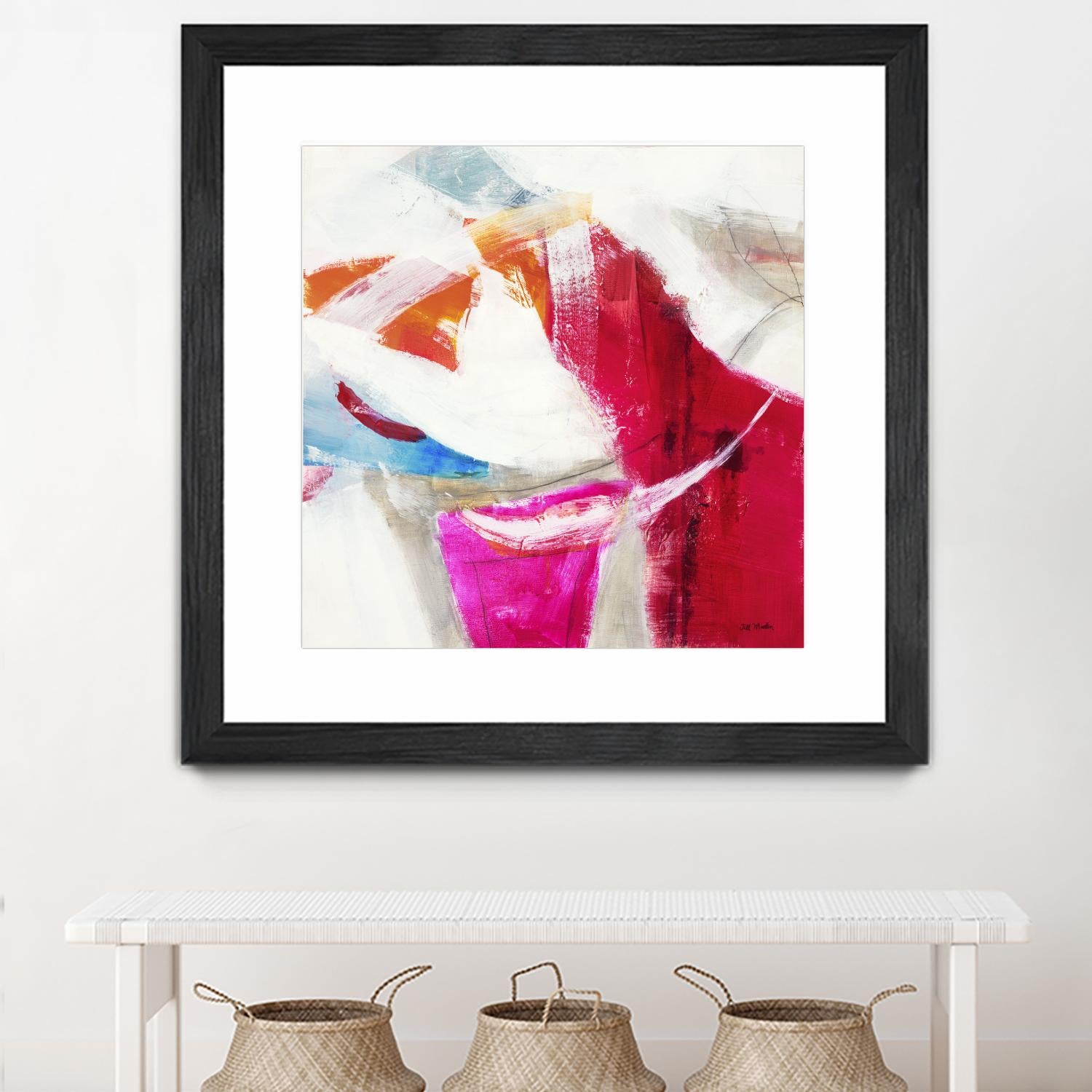 Slow Red Drift V3 by Jill Martin on GIANT ART - pinks abstract