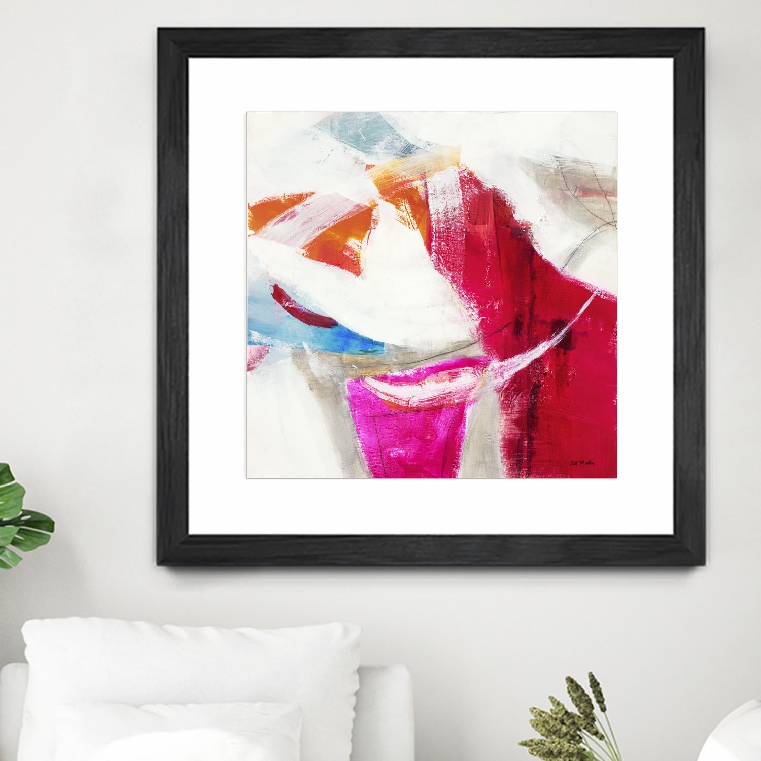 Slow Red Drift V3 by Jill Martin on GIANT ART - pinks abstract