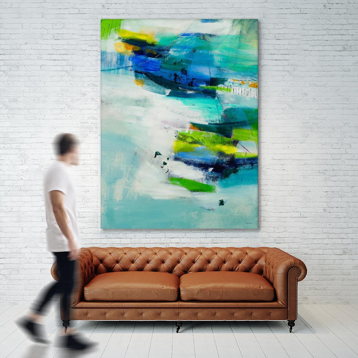 Moving Quickly by Jill Martin on GIANT ART - blues abstract blue