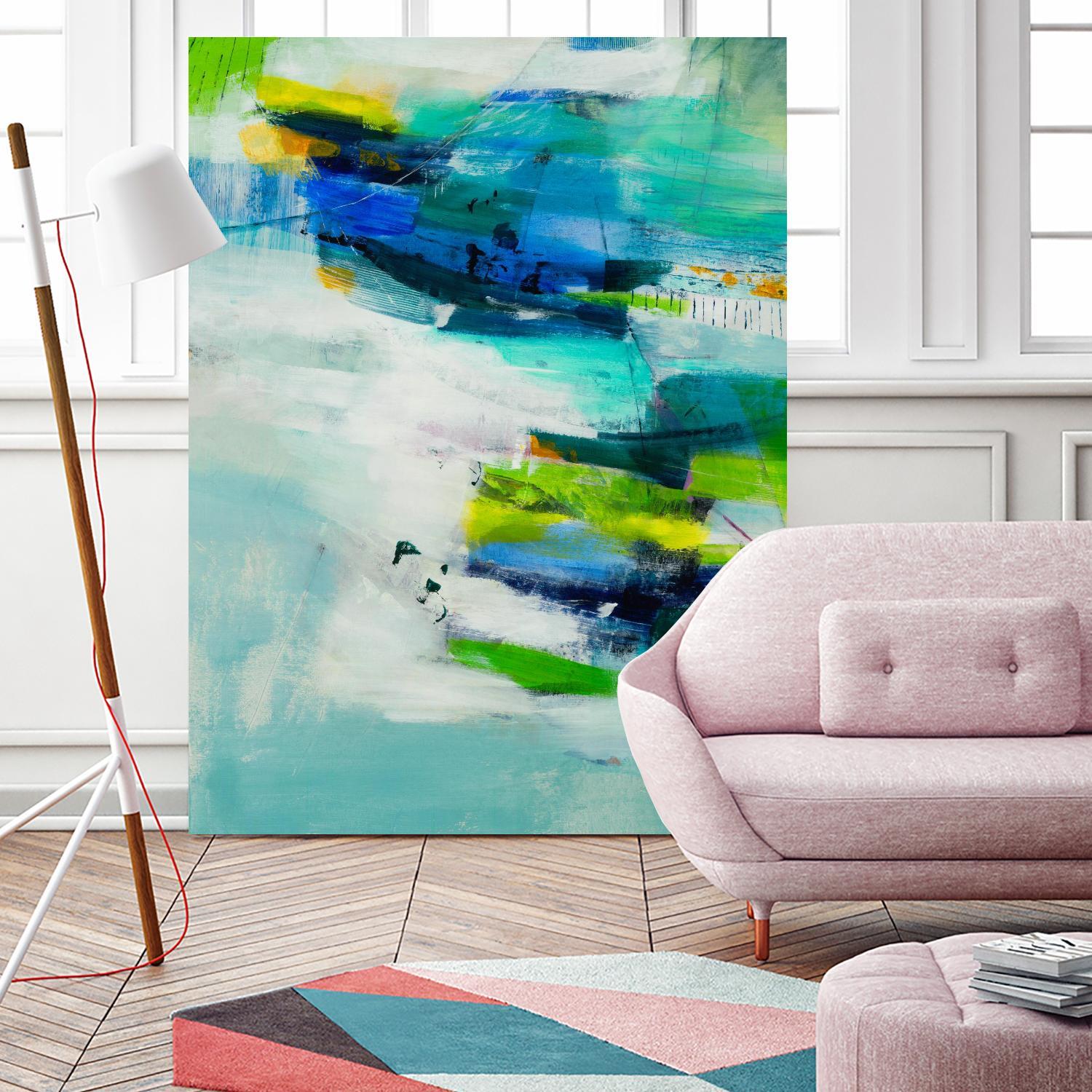 Moving Quickly by Jill Martin on GIANT ART - blues abstract blue