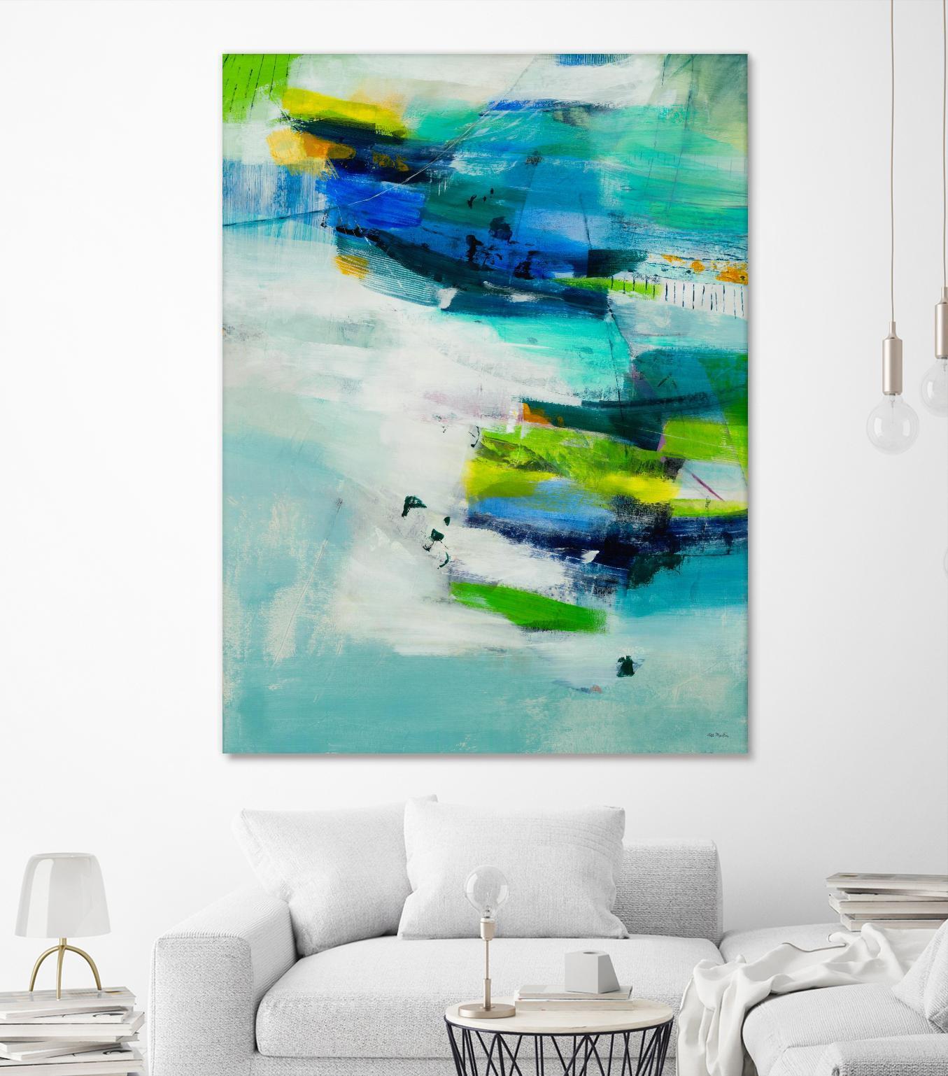Moving Quickly by Jill Martin on GIANT ART - blues abstract blue