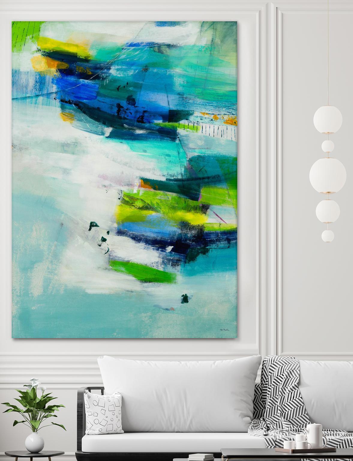Moving Quickly by Jill Martin on GIANT ART - blues abstract blue