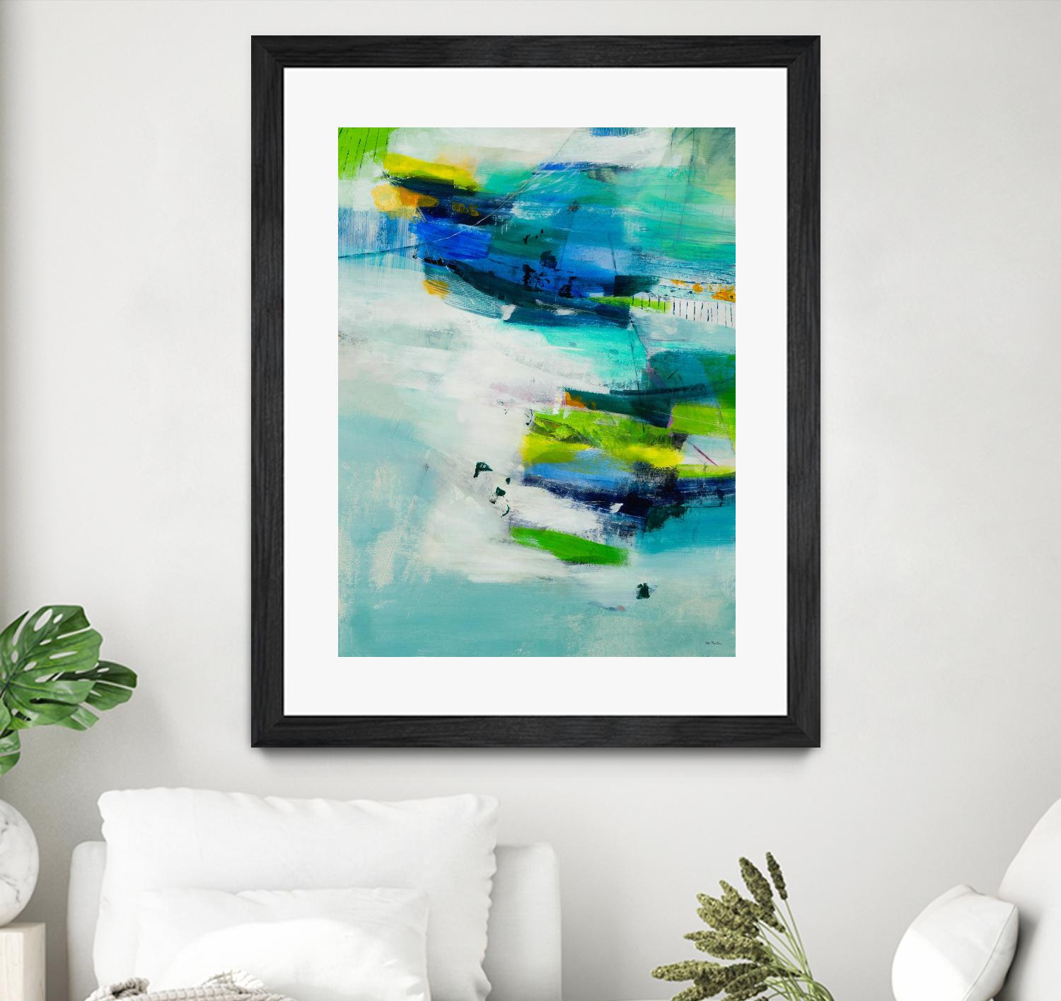 Moving Quickly by Jill Martin on GIANT ART - blues abstract blue