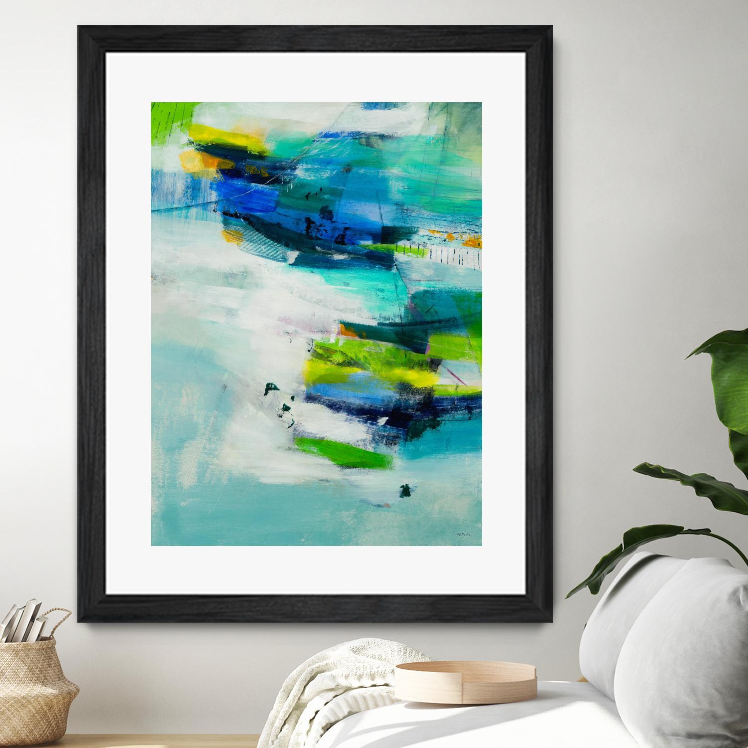 Moving Quickly by Jill Martin on GIANT ART - blues abstract blue