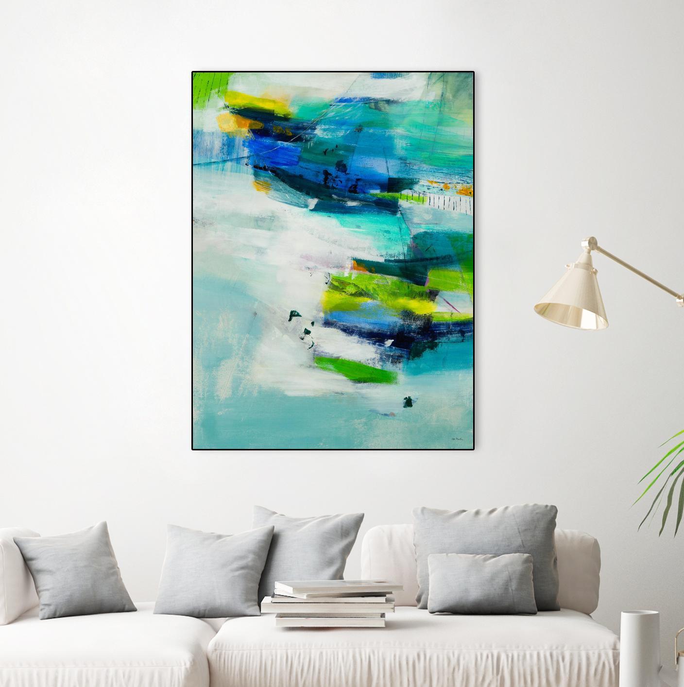 Moving Quickly by Jill Martin on GIANT ART - blues abstract blue