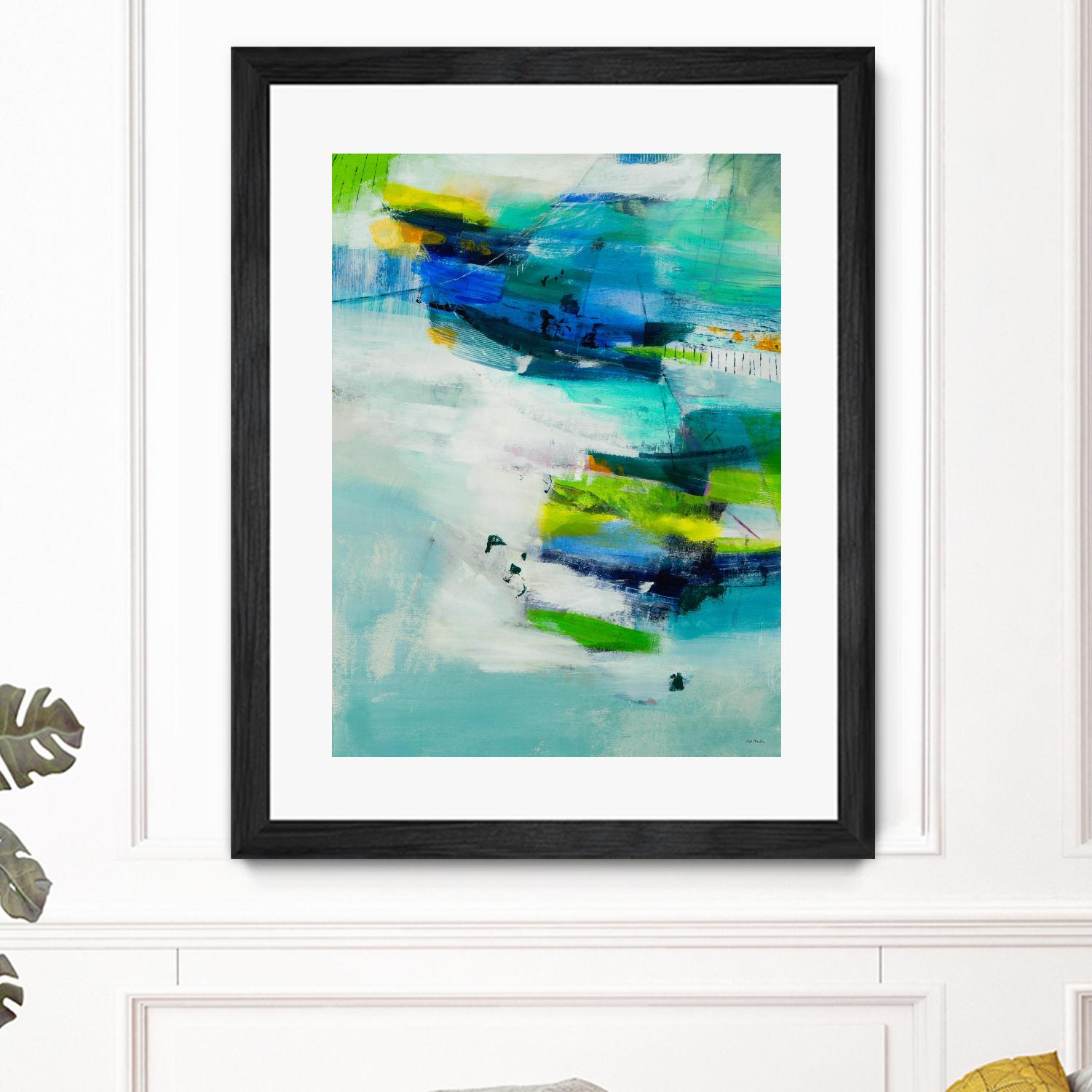 Moving Quickly by Jill Martin on GIANT ART - blues abstract blue