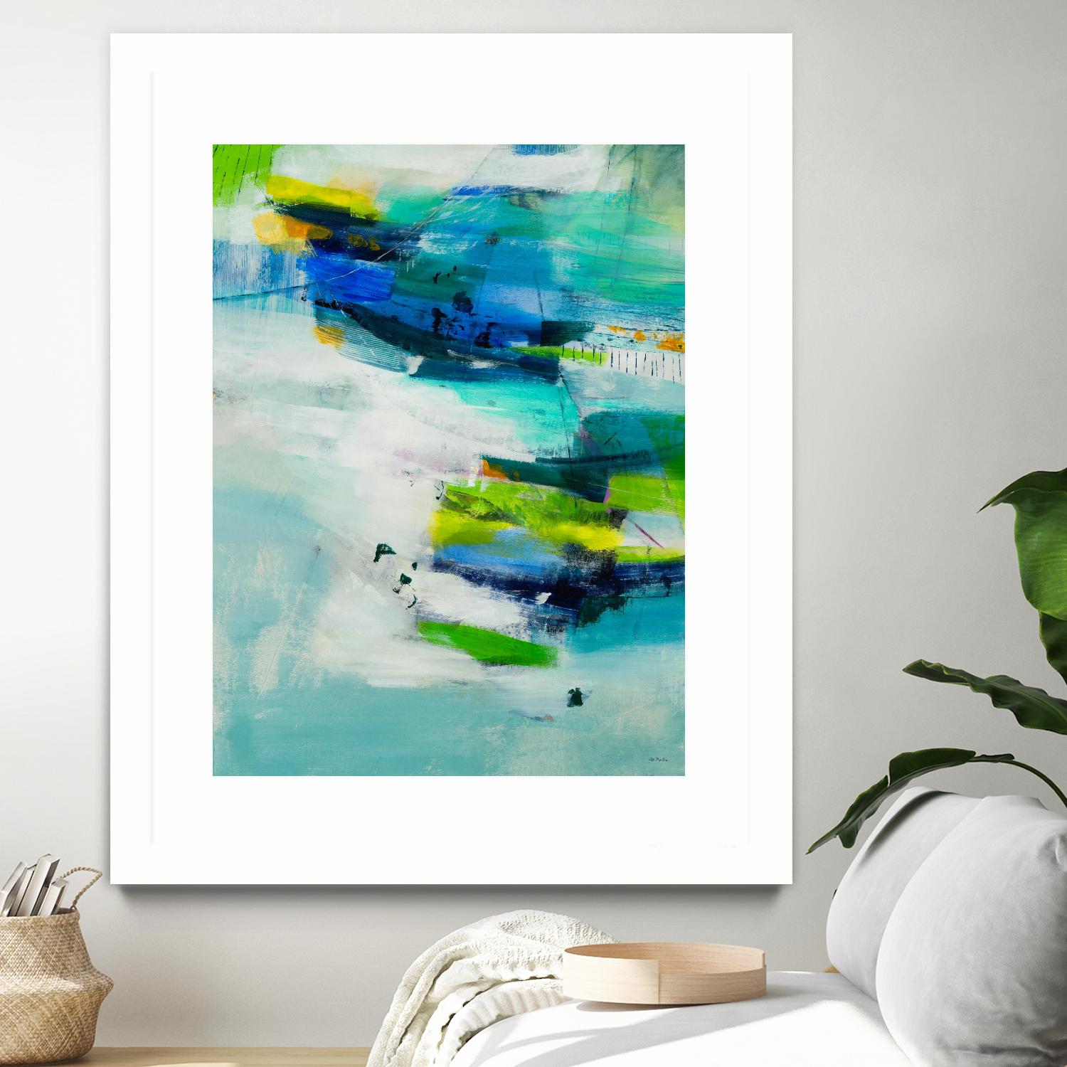 Moving Quickly by Jill Martin on GIANT ART - blues abstract blue