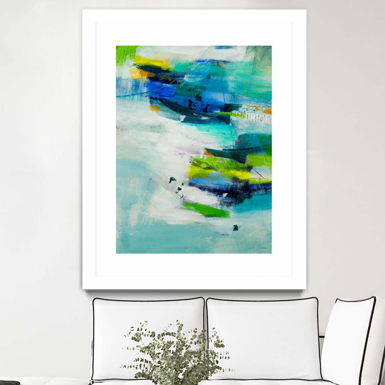 Moving Quickly by Jill Martin on GIANT ART - blues abstract blue