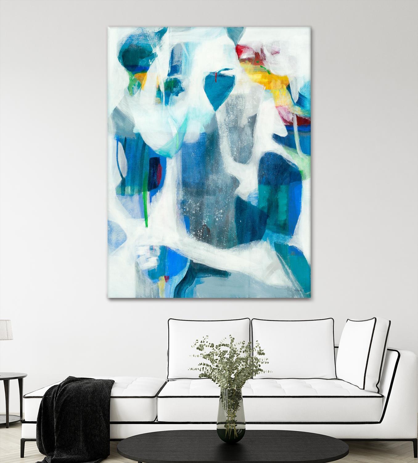 Walking By The Pond by Jill Martin on GIANT ART - blues abstract blue