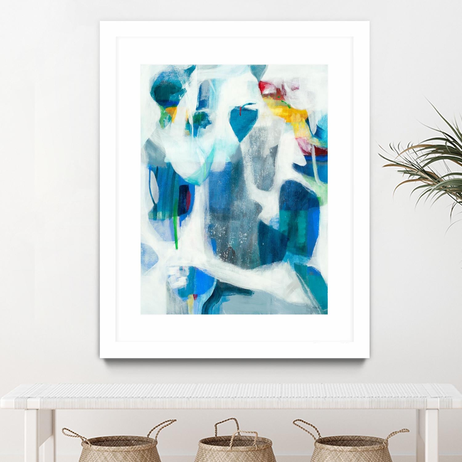 Walking By The Pond by Jill Martin on GIANT ART - blues abstract blue