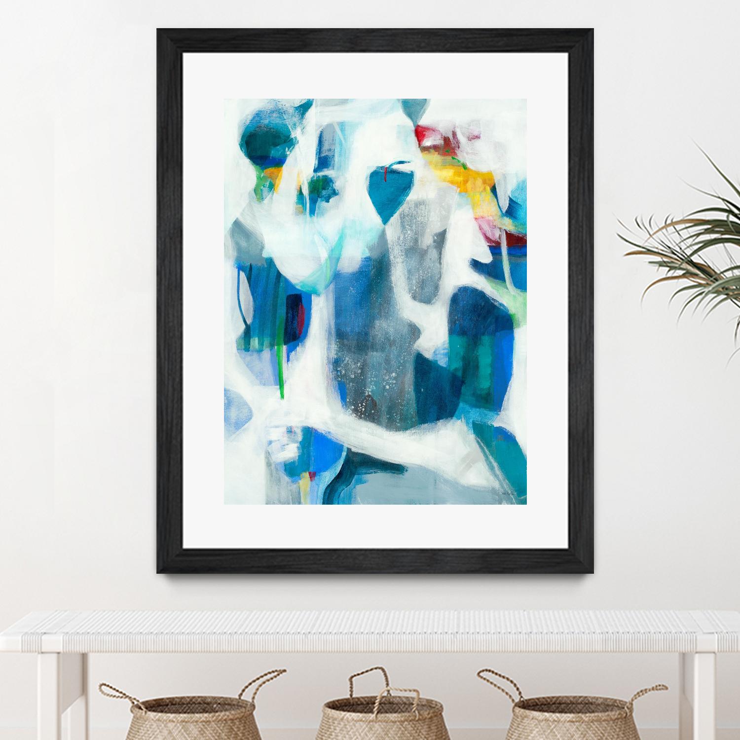 Walking By The Pond by Jill Martin on GIANT ART - blues abstract blue