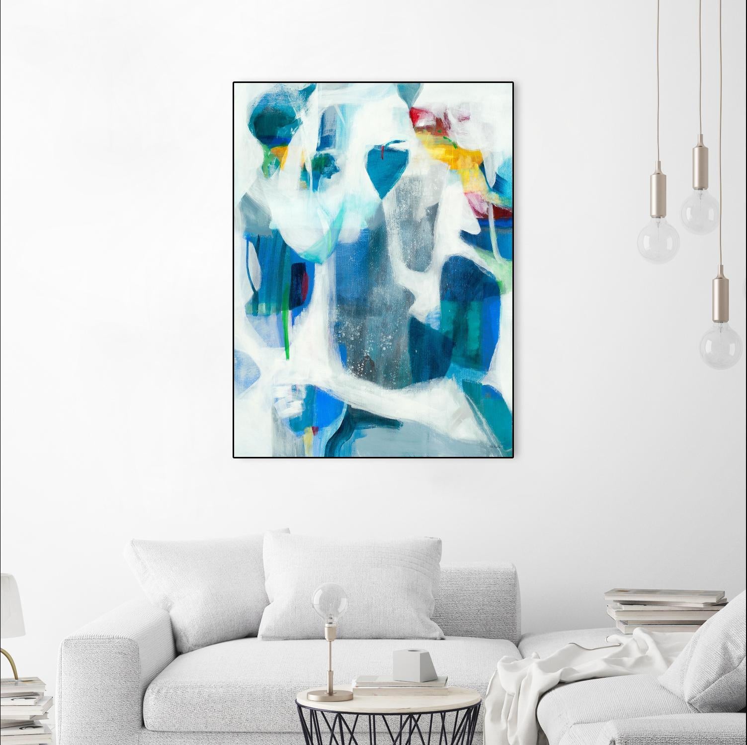 Walking By The Pond by Jill Martin on GIANT ART - blues abstract blue