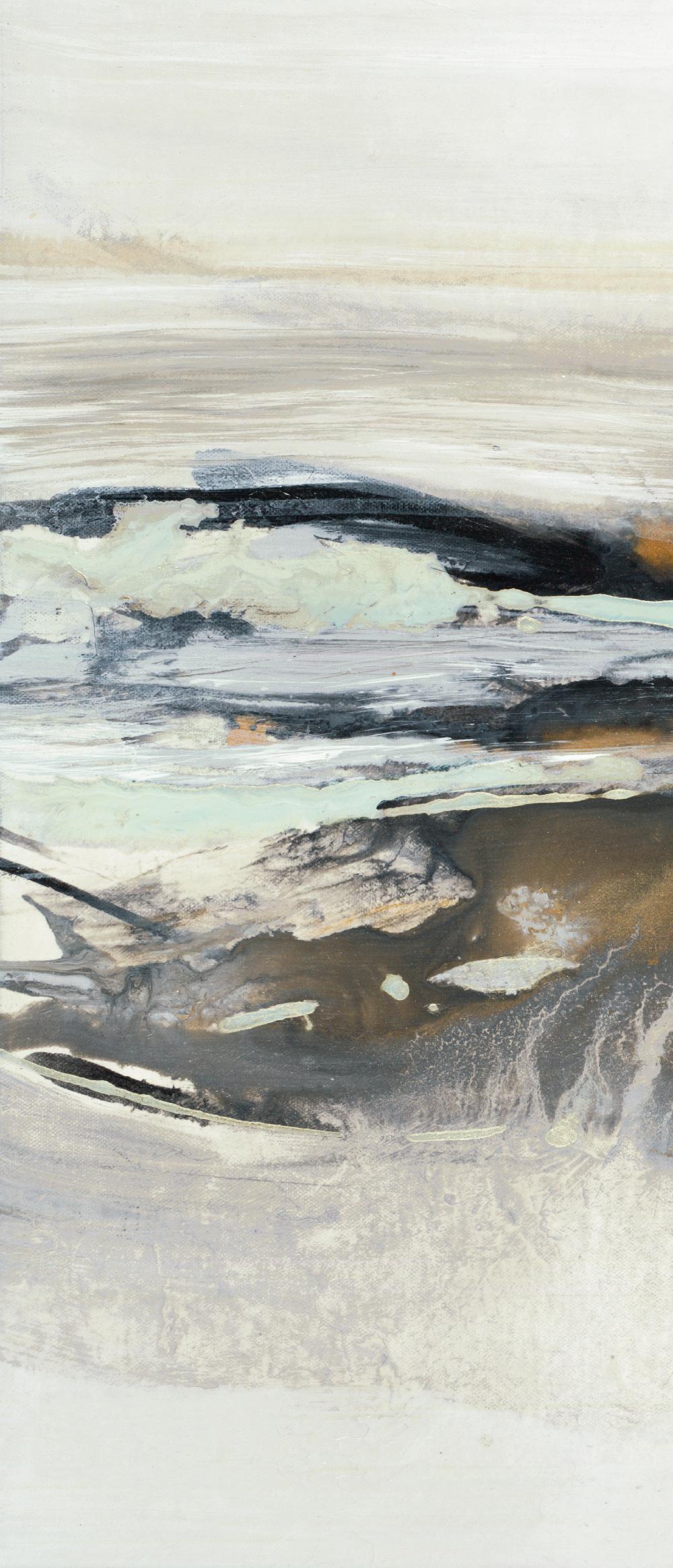 Graphite Horizon V3 by K. Nari on GIANT ART - grays abstract gold