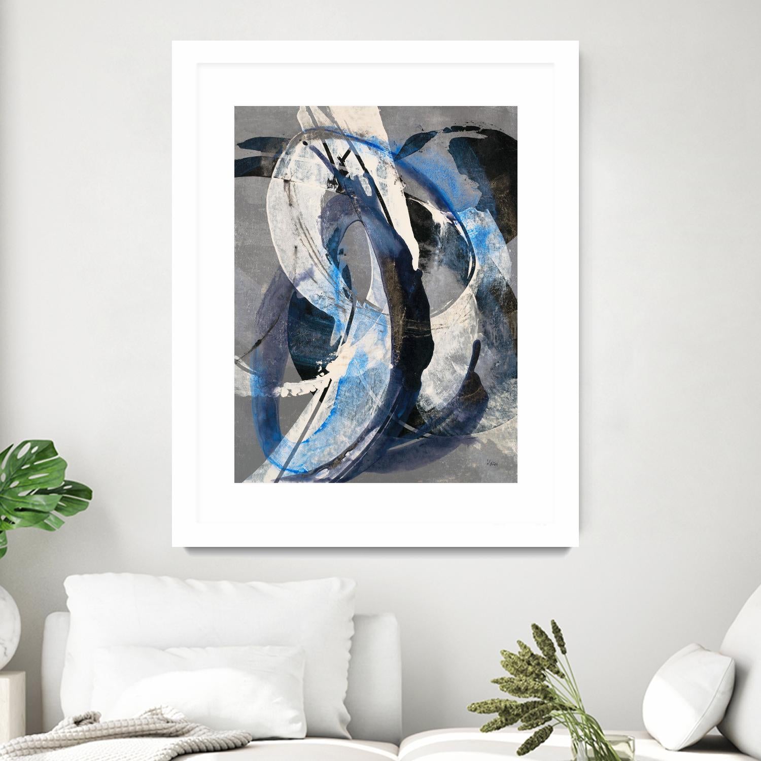 Affinity I by K. Nari on GIANT ART - blues abstract white