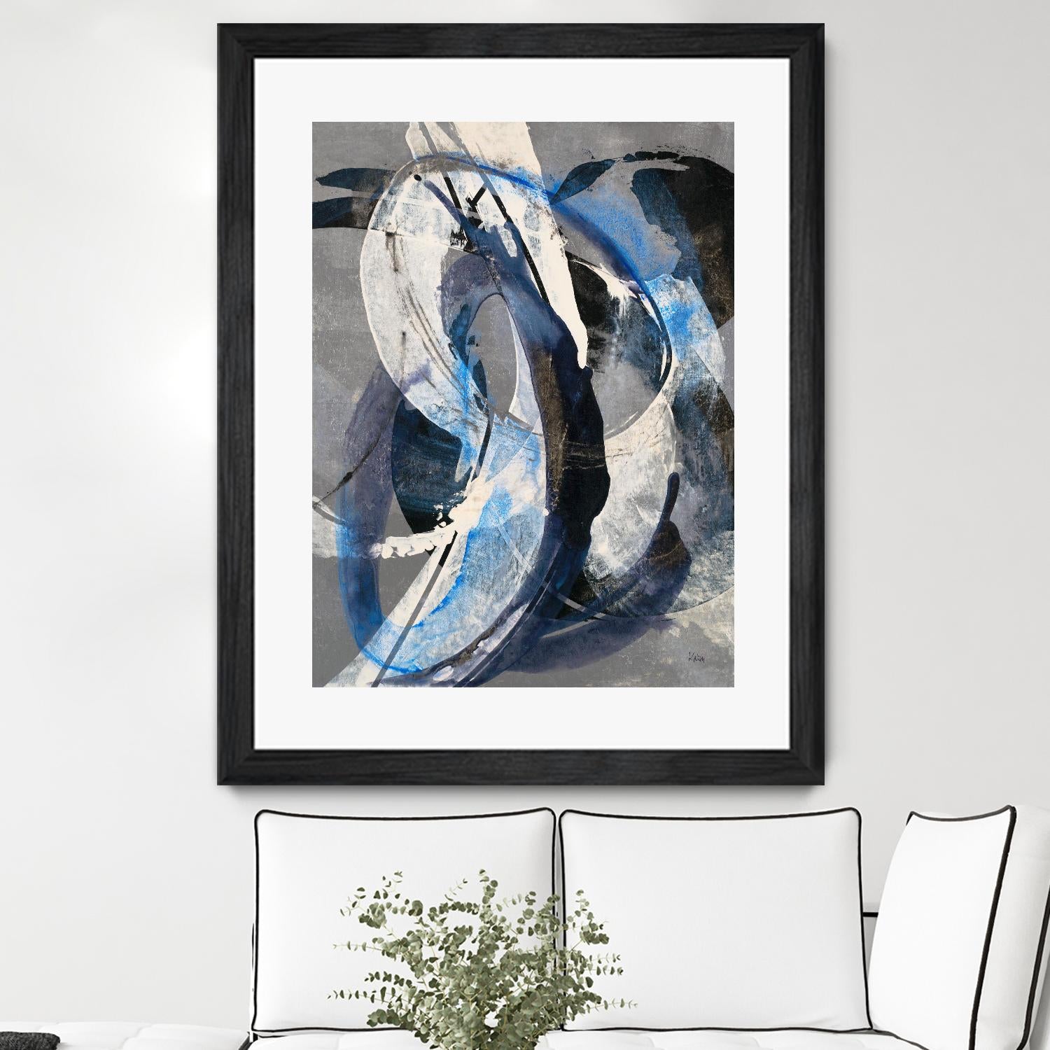 Affinity I by K. Nari on GIANT ART - blues abstract white