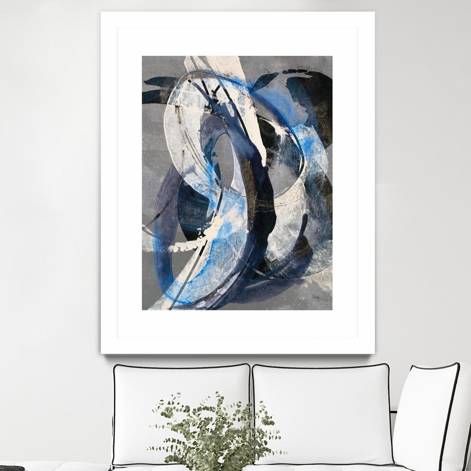 Affinity I by K. Nari on GIANT ART - blues abstract white