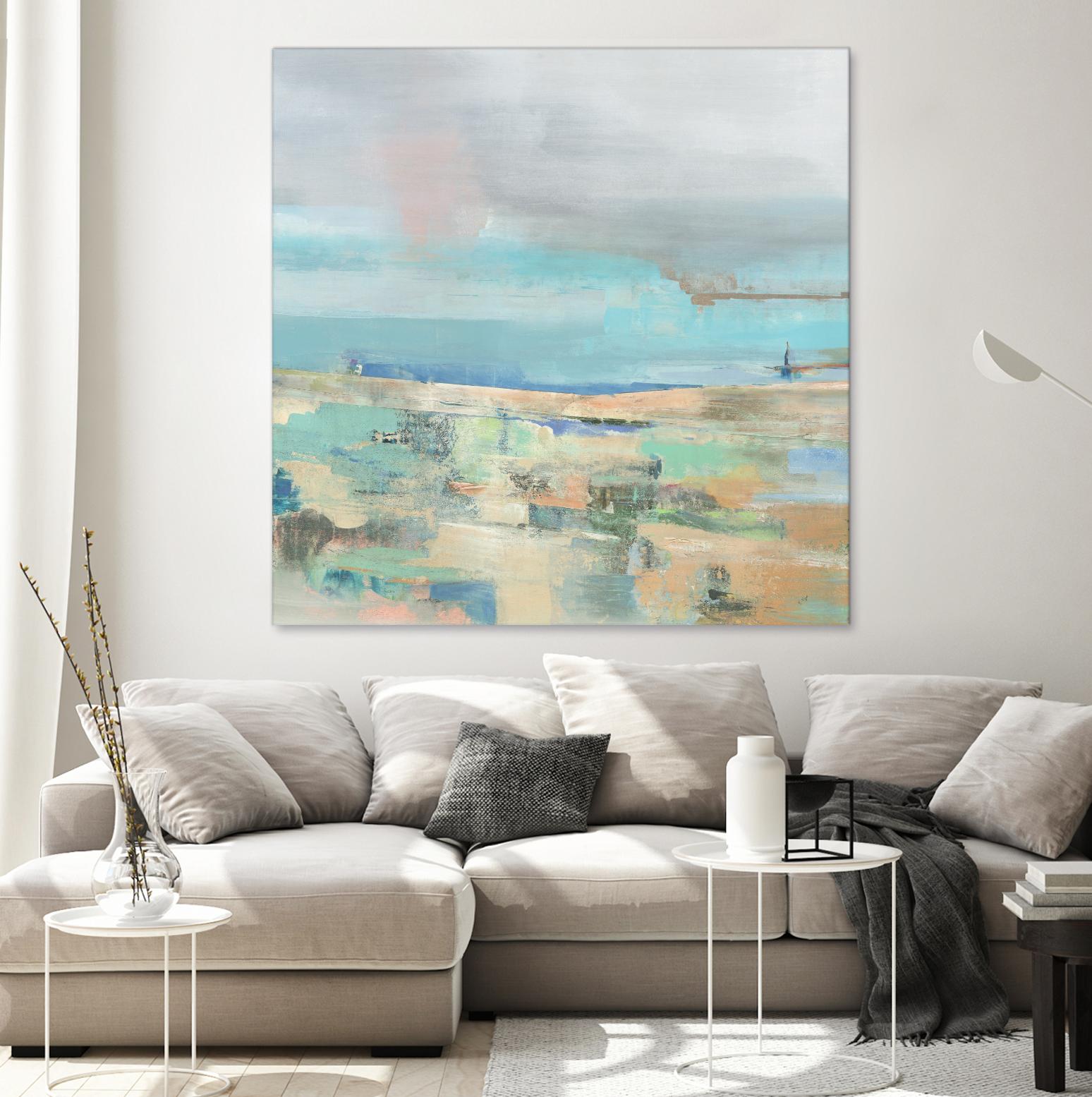 Low Tide I by Nancy Ngo on GIANT ART - pale tints abstract, landscape