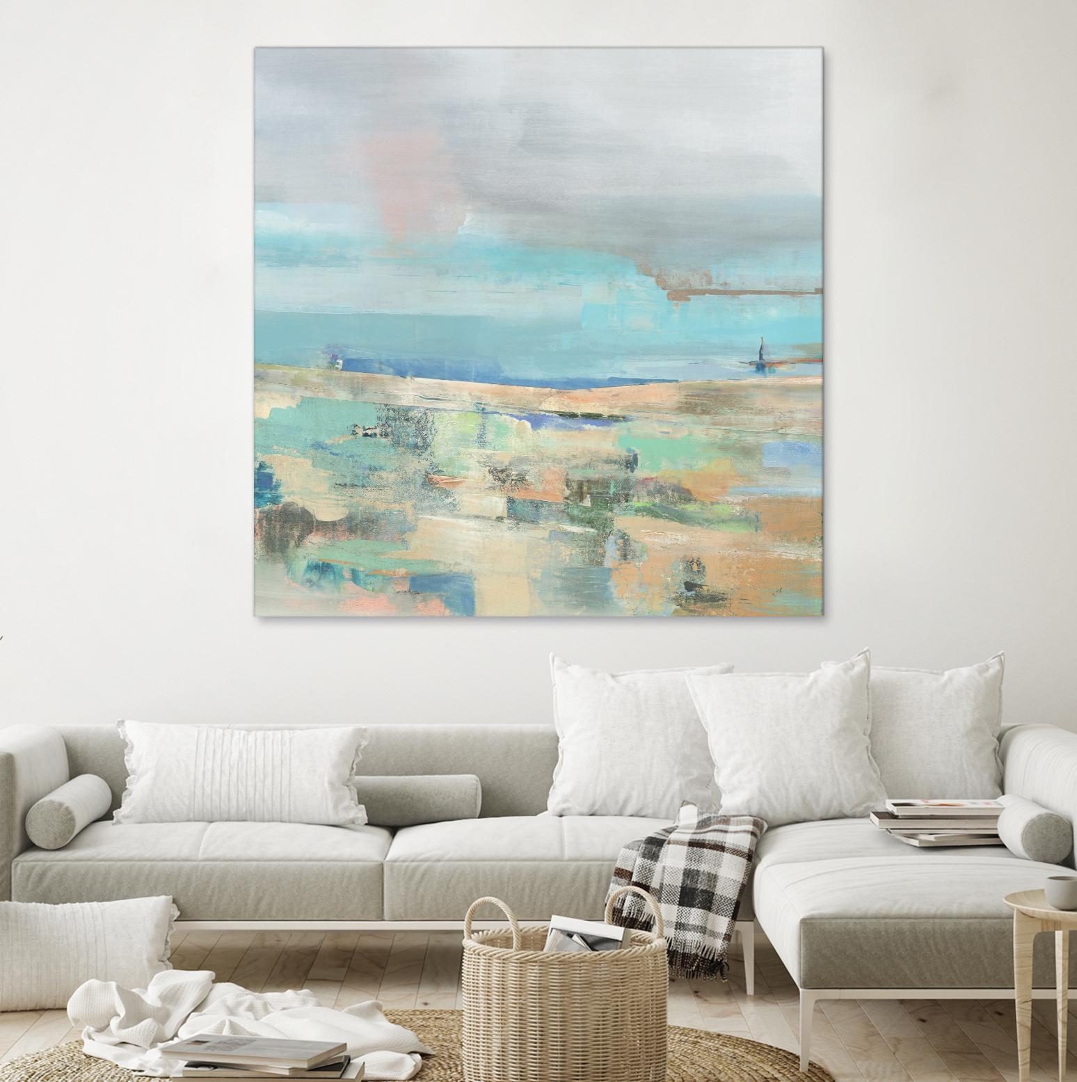 Low Tide I by Nancy Ngo on GIANT ART - pale tints abstract, landscape